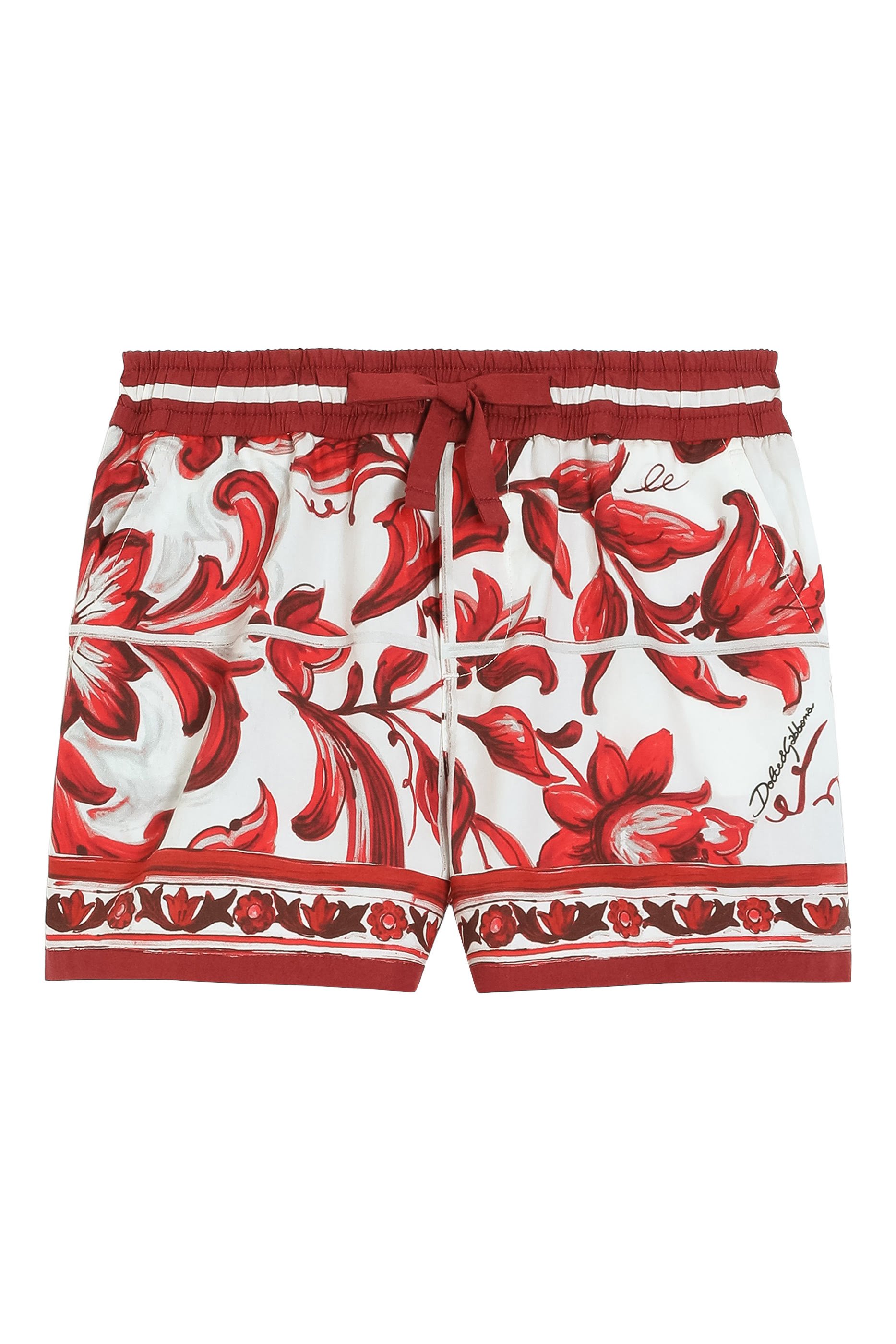 Kids Majolica-Print Shorts