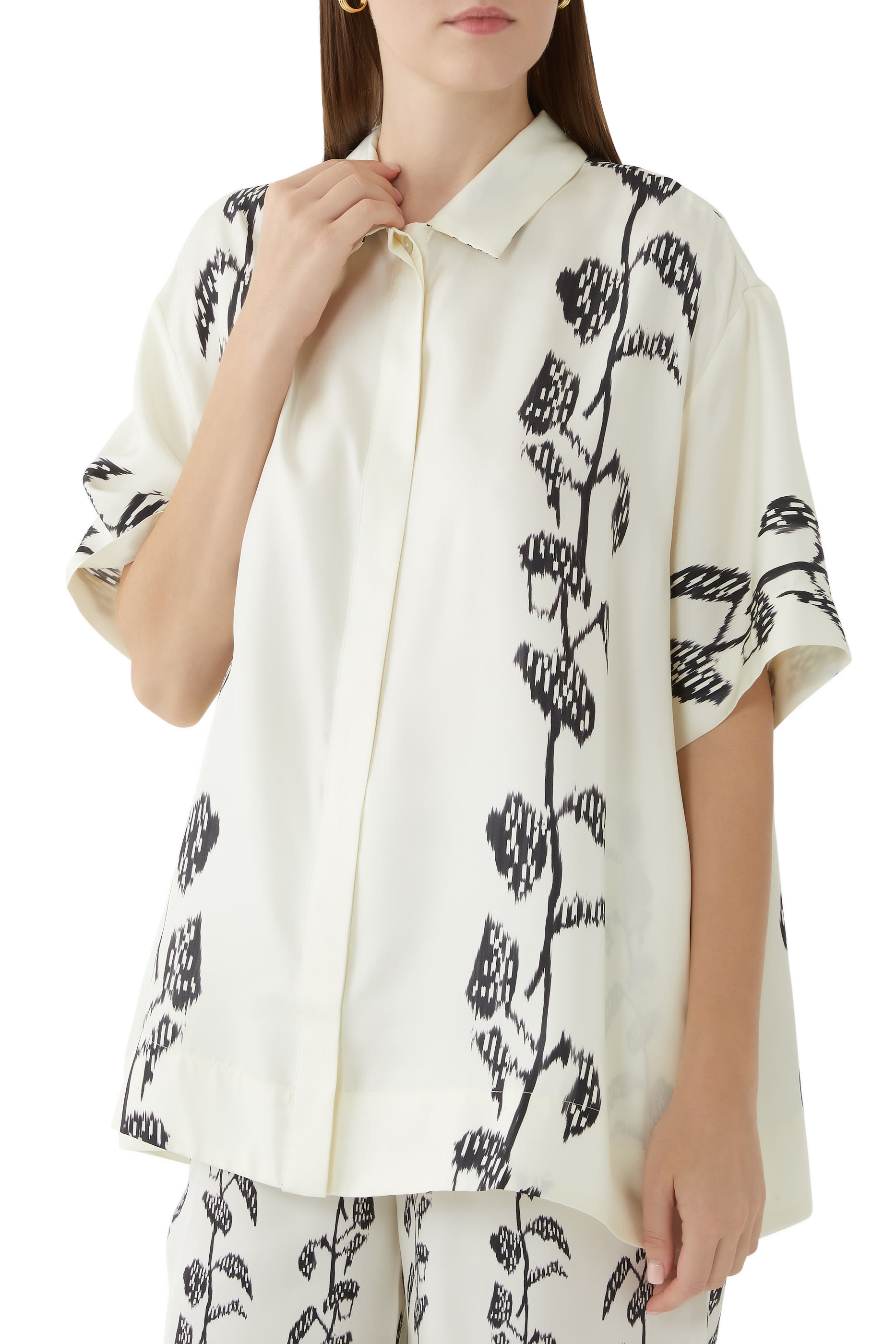 Montauk Silk Short Sleeved Pyjama Top