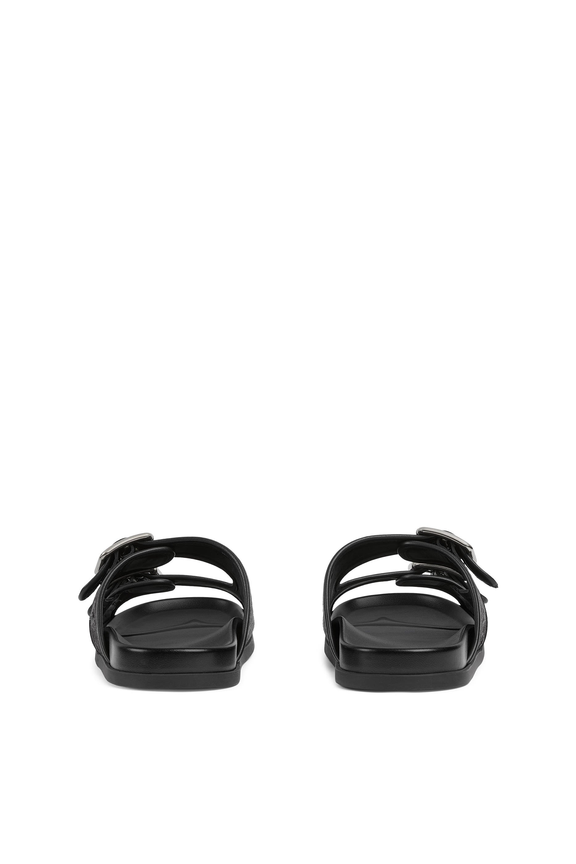 Logo Buckle Slide Sandals 