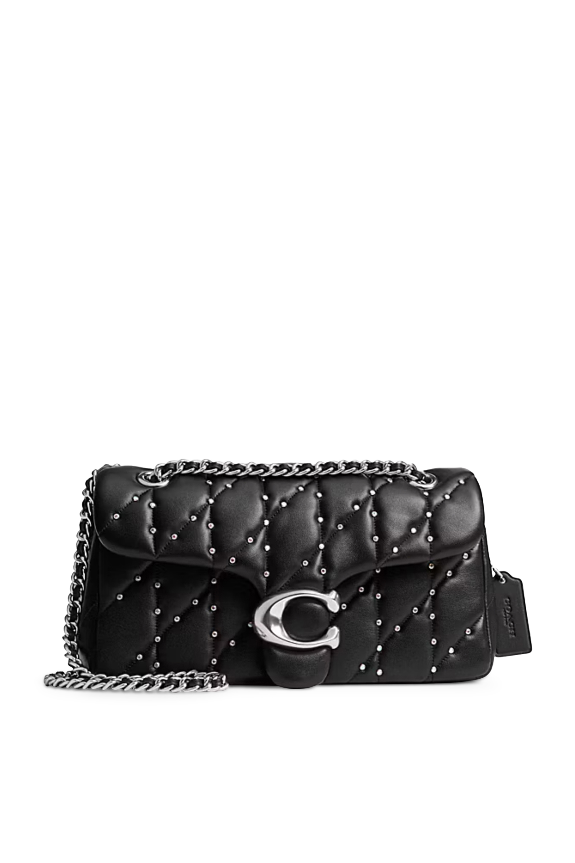 Tabby Shoulder Bag 26 with Pillow Quilting and Crystal Rivets