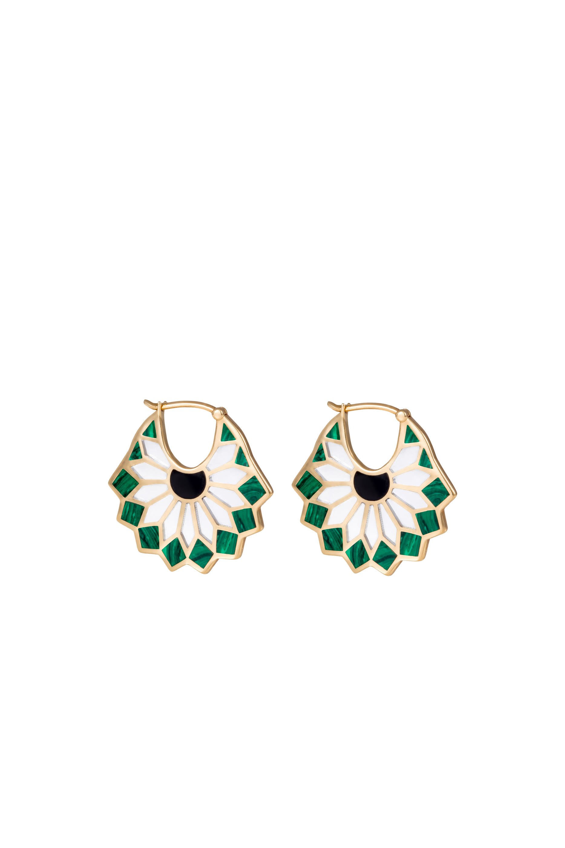 The Mini Lady Sursock Malachite Earrings