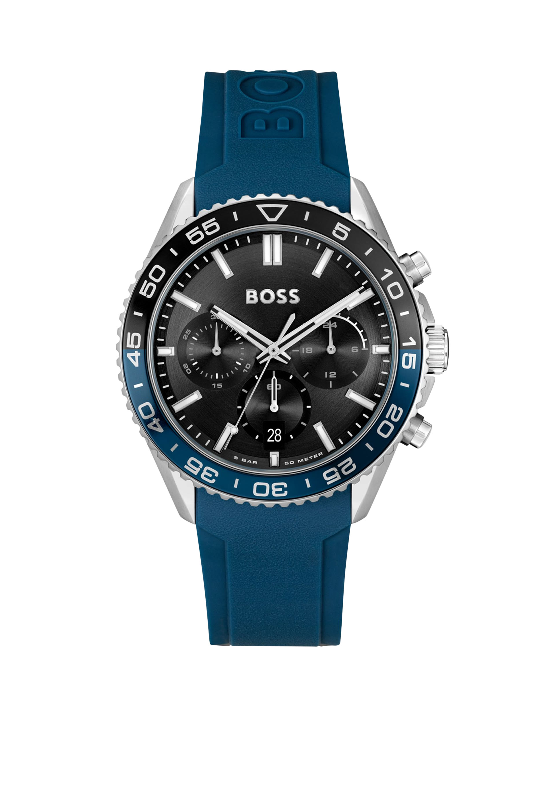 Runner Black-Dial Chronograph Watch