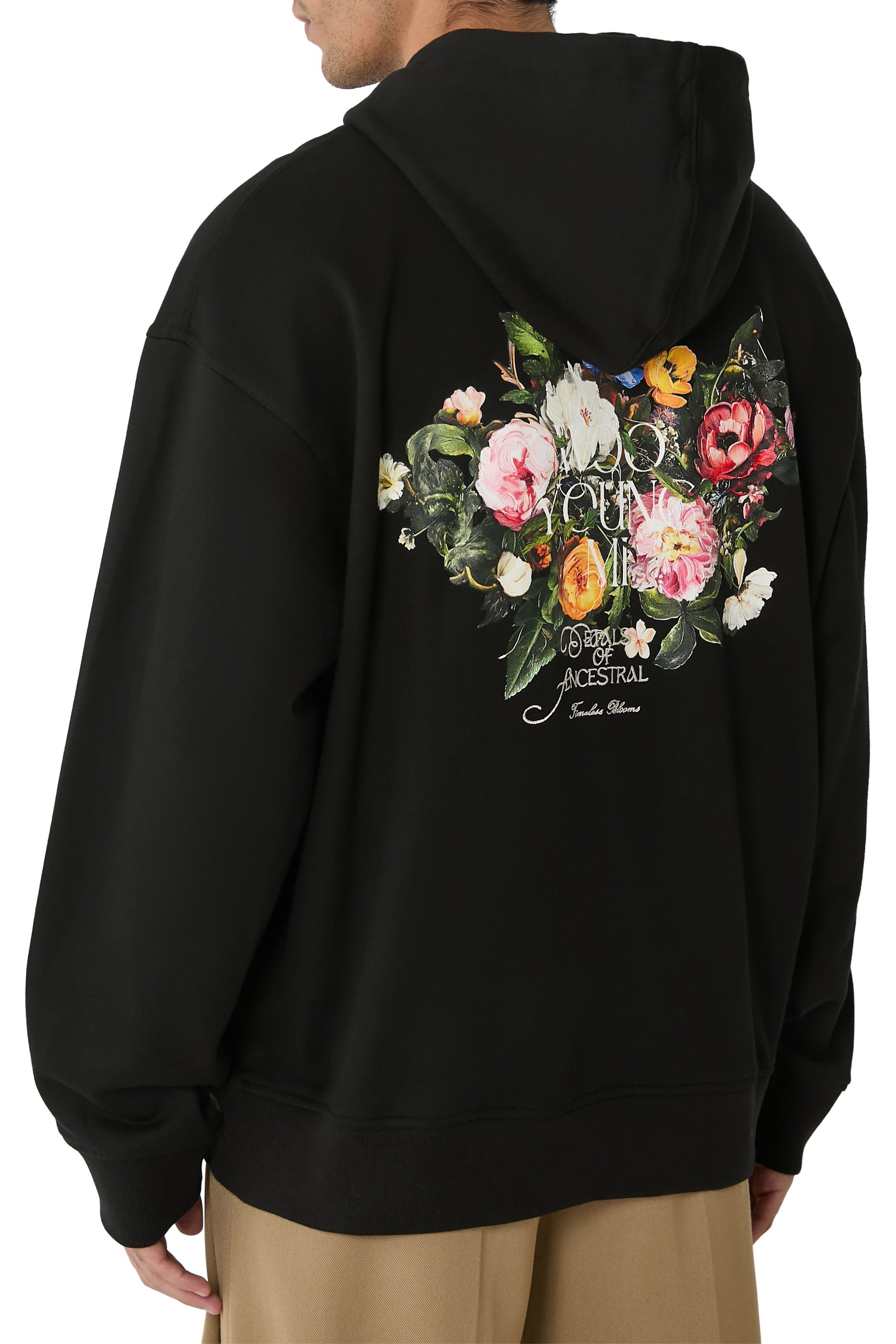 Flower Back Logo Hoodie