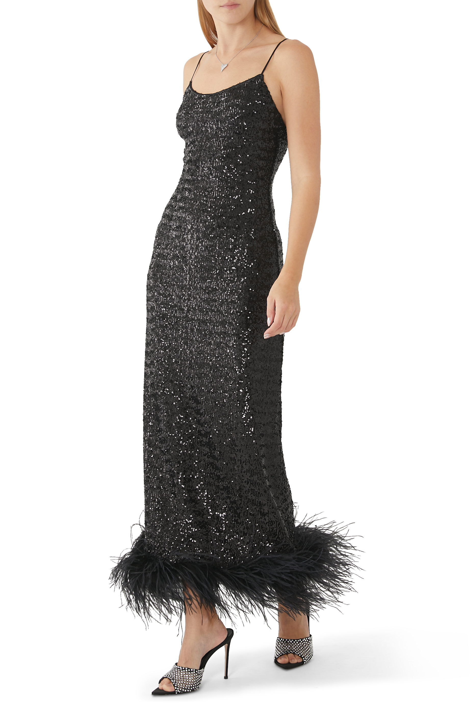 Paillettes Plumage Dress