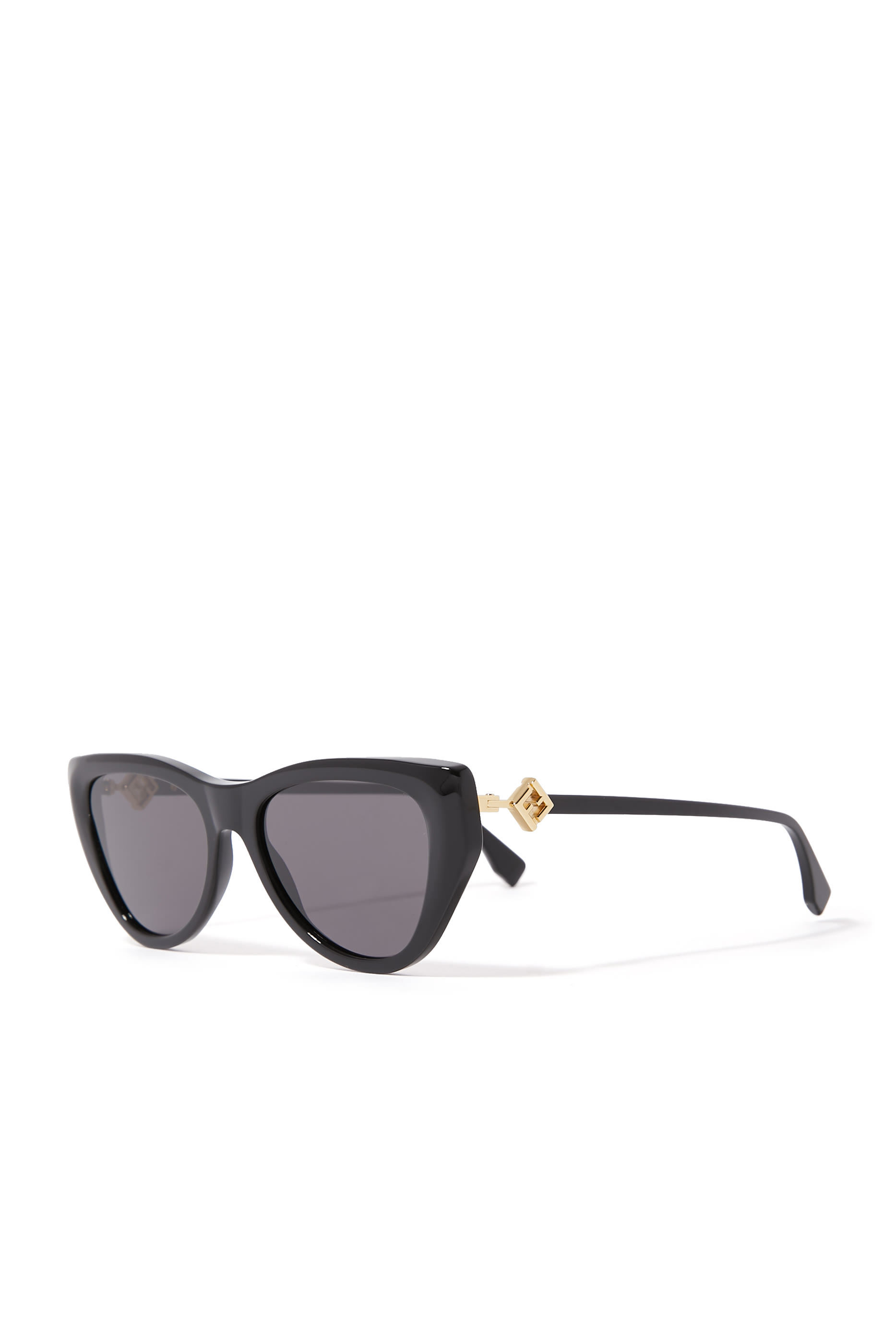 FF Diamonds Black Cat Eye Sunglasses