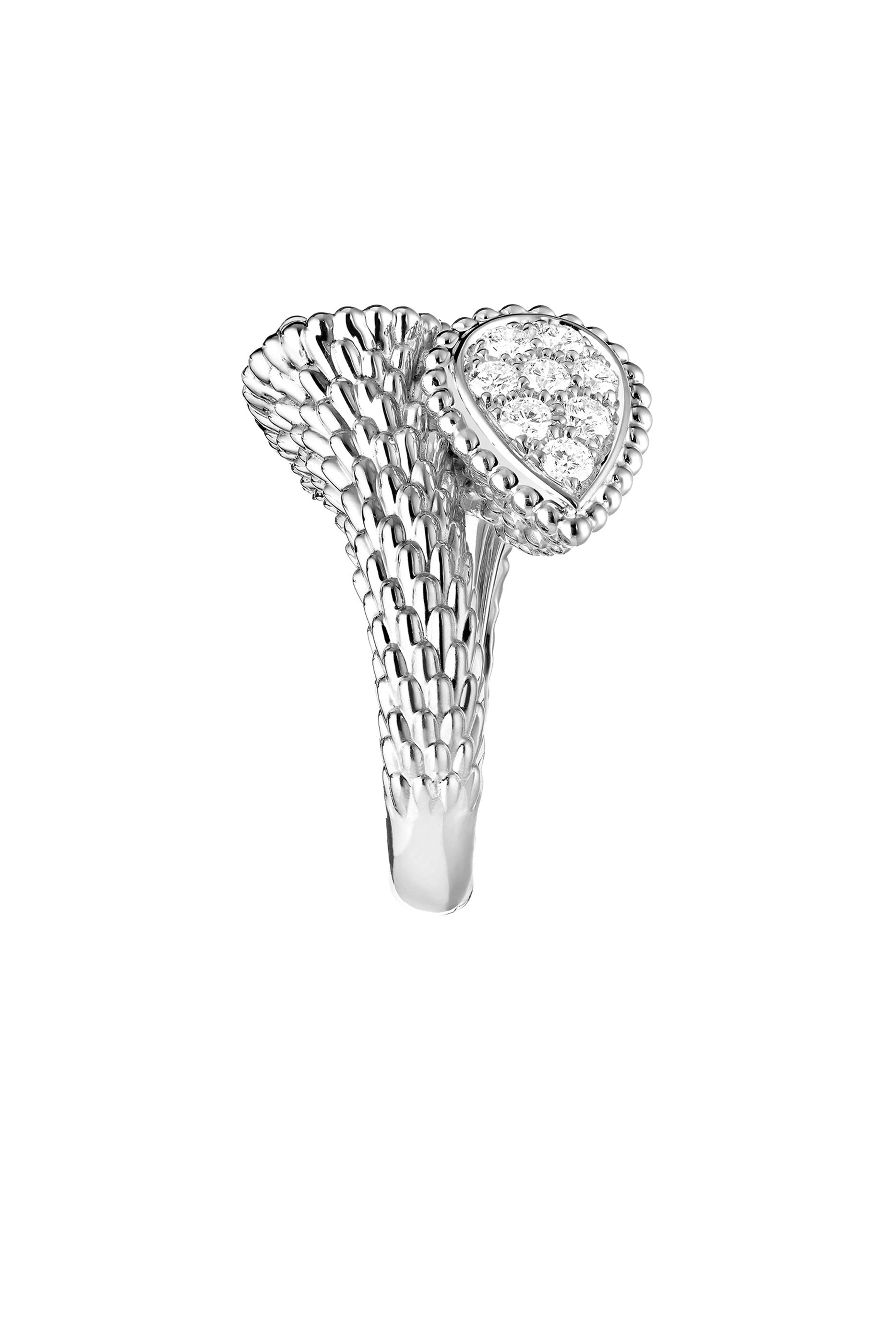 Serpent Boh&egrave;me S Motif Diamond Ring, 18k White Gold & Diamonds