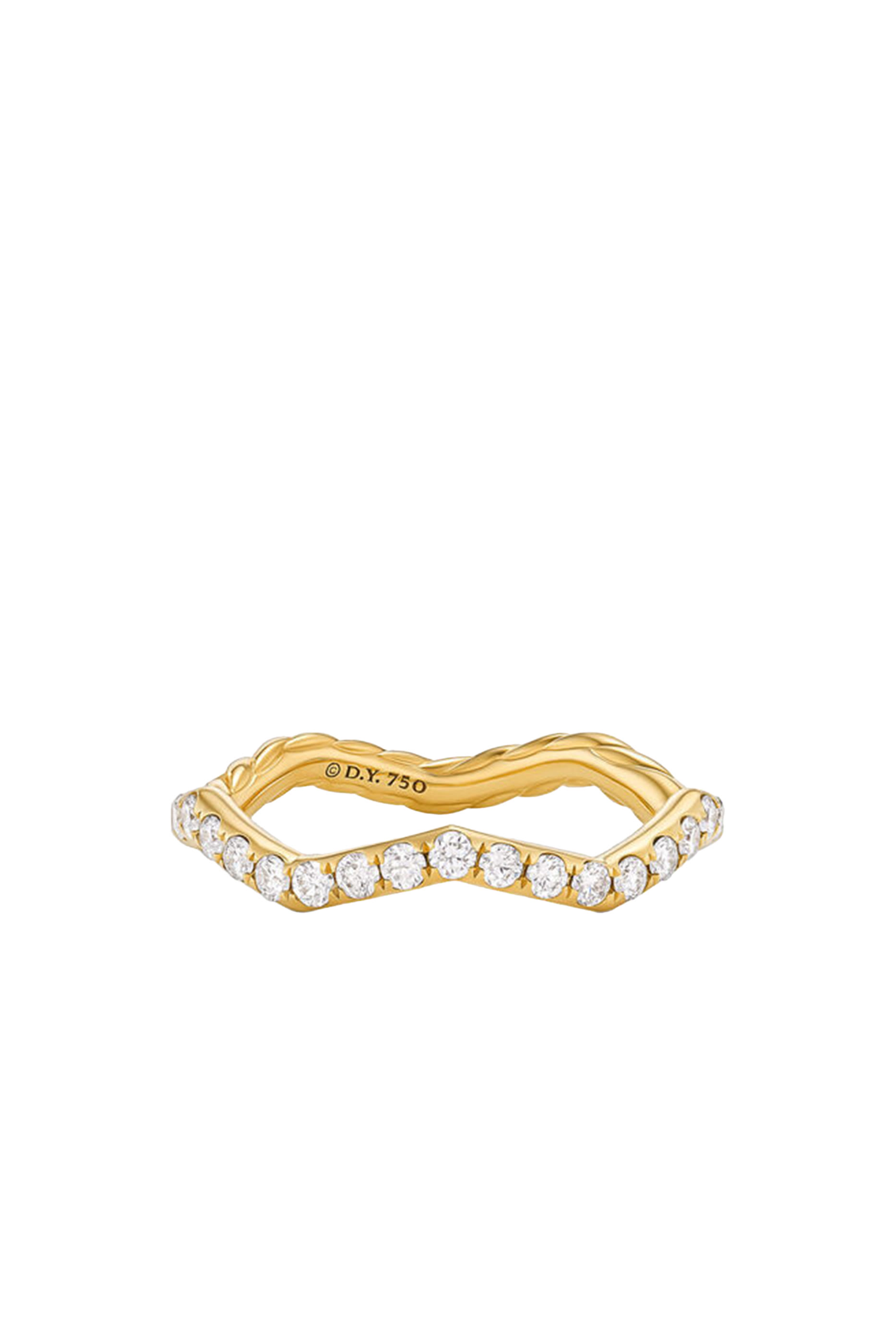 Zig Zag Stax‚Ring, 18K Yellow Gold & Diamonds