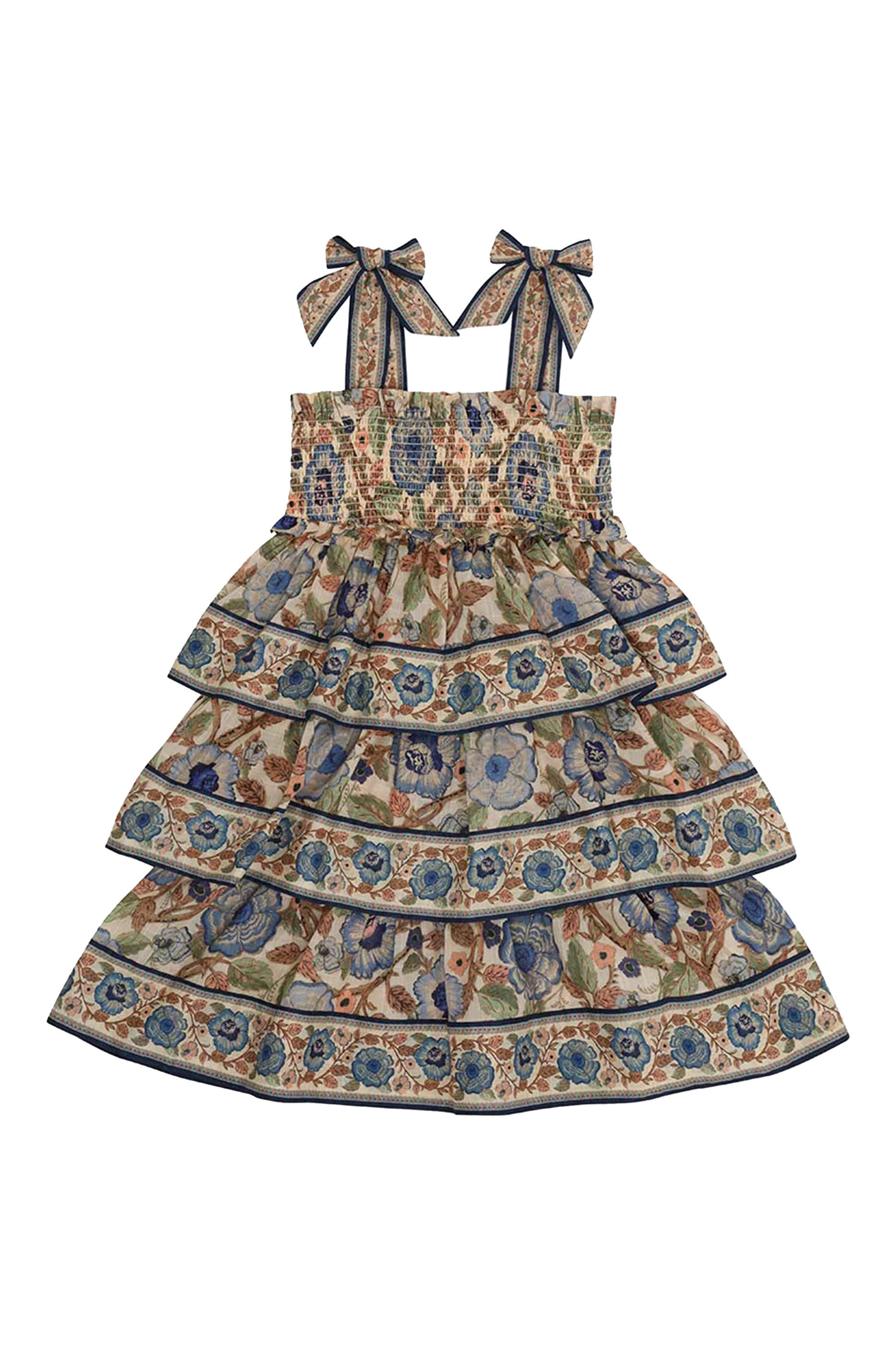 Junie Shirred Tiered Dress