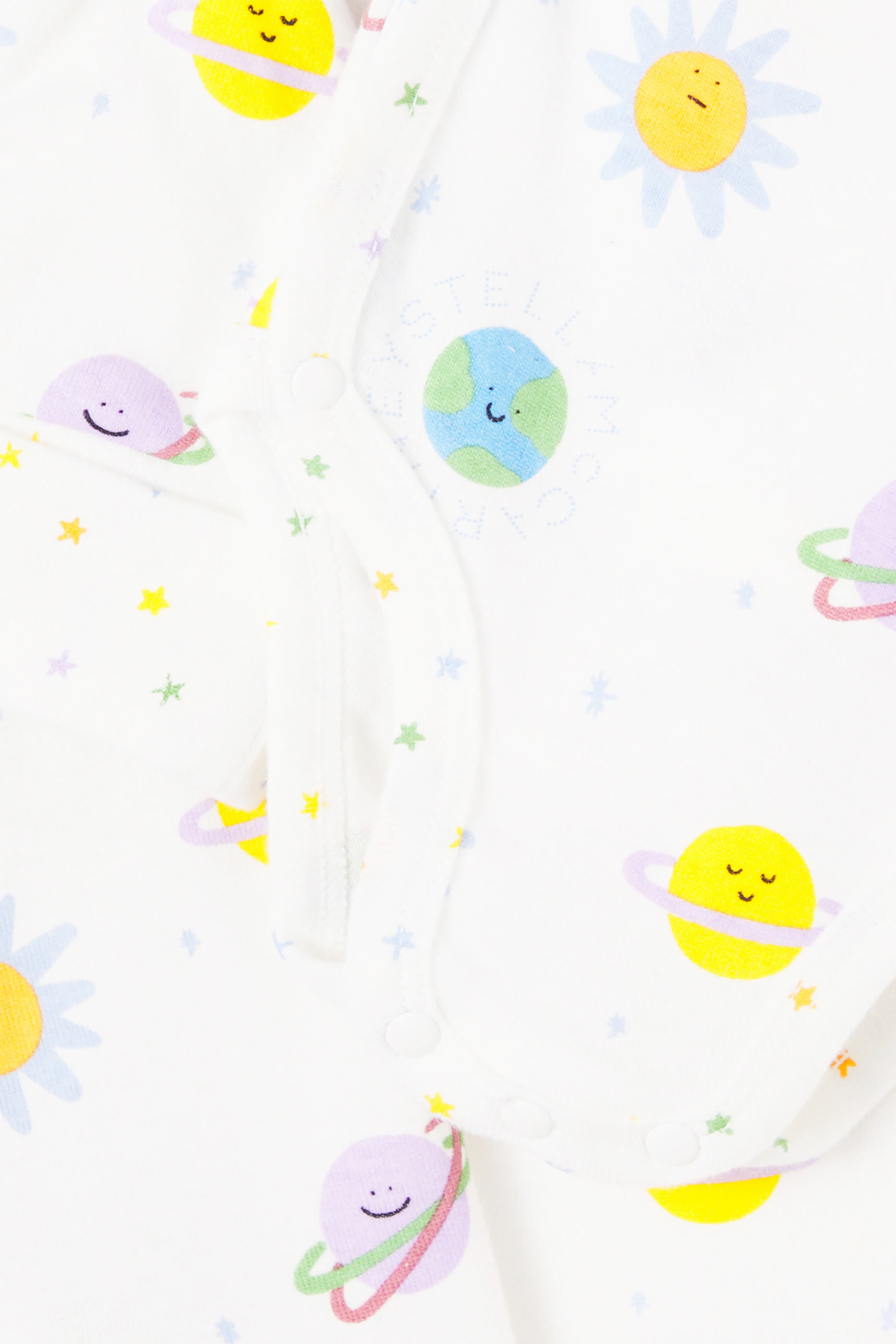 Kids Planets Printed Romper, Hat, and Blanket Set