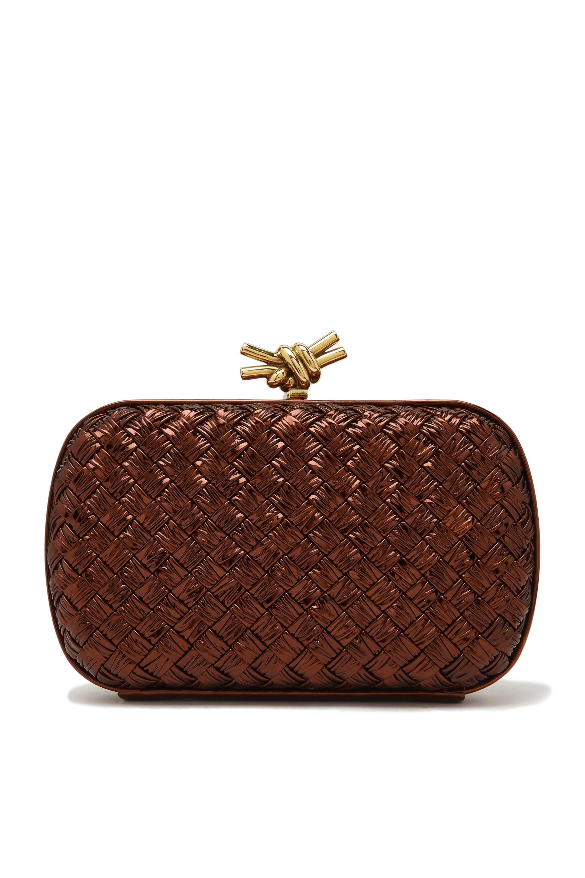 Intrecciato Leather Knot Clutch