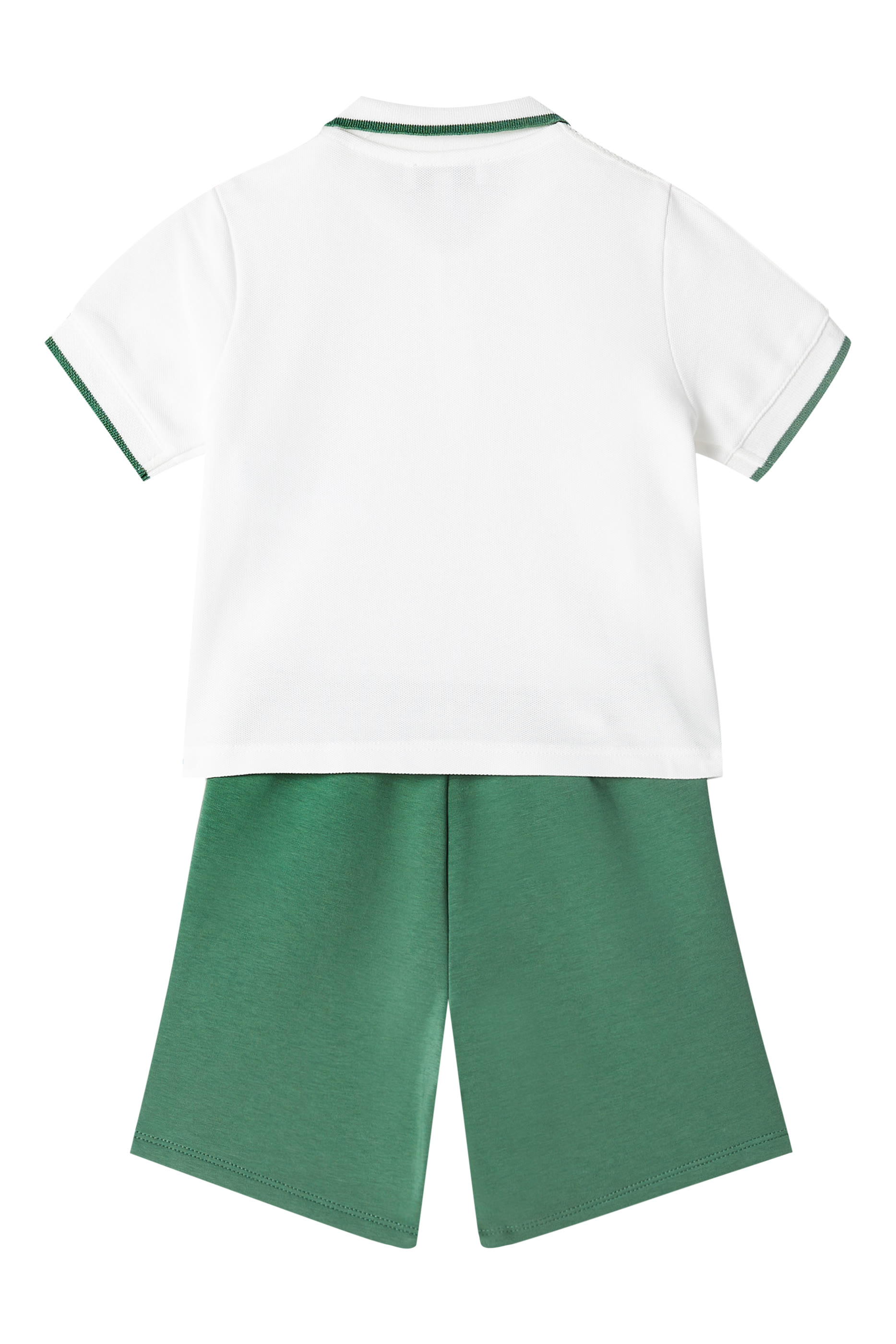 Kids Logo Tape Polo Shirt & Bermuda Shorts Set
