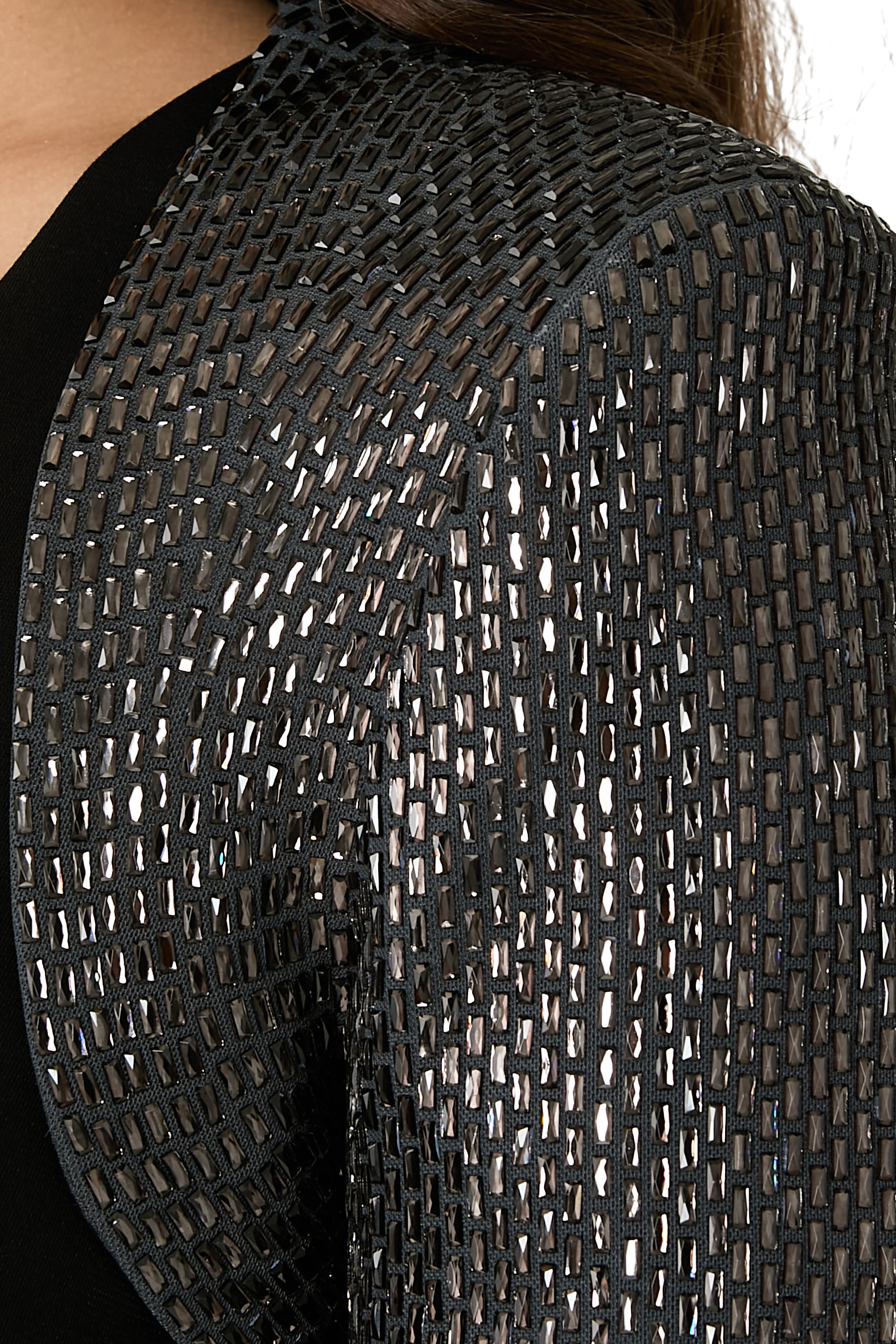 Diamante Crepe Long Sleeve Bolero