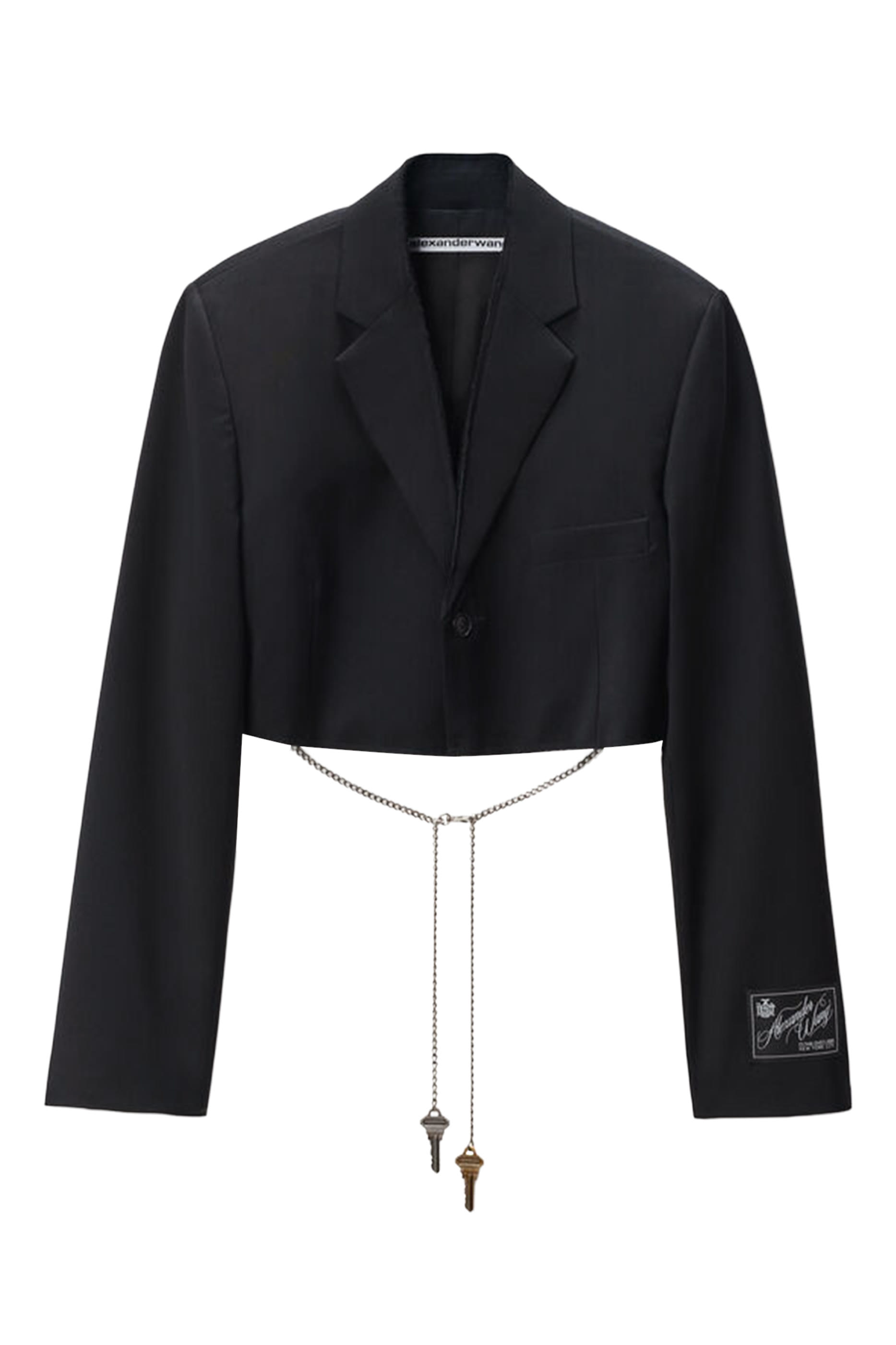 Raw-Edged Wool-Blend Blazer