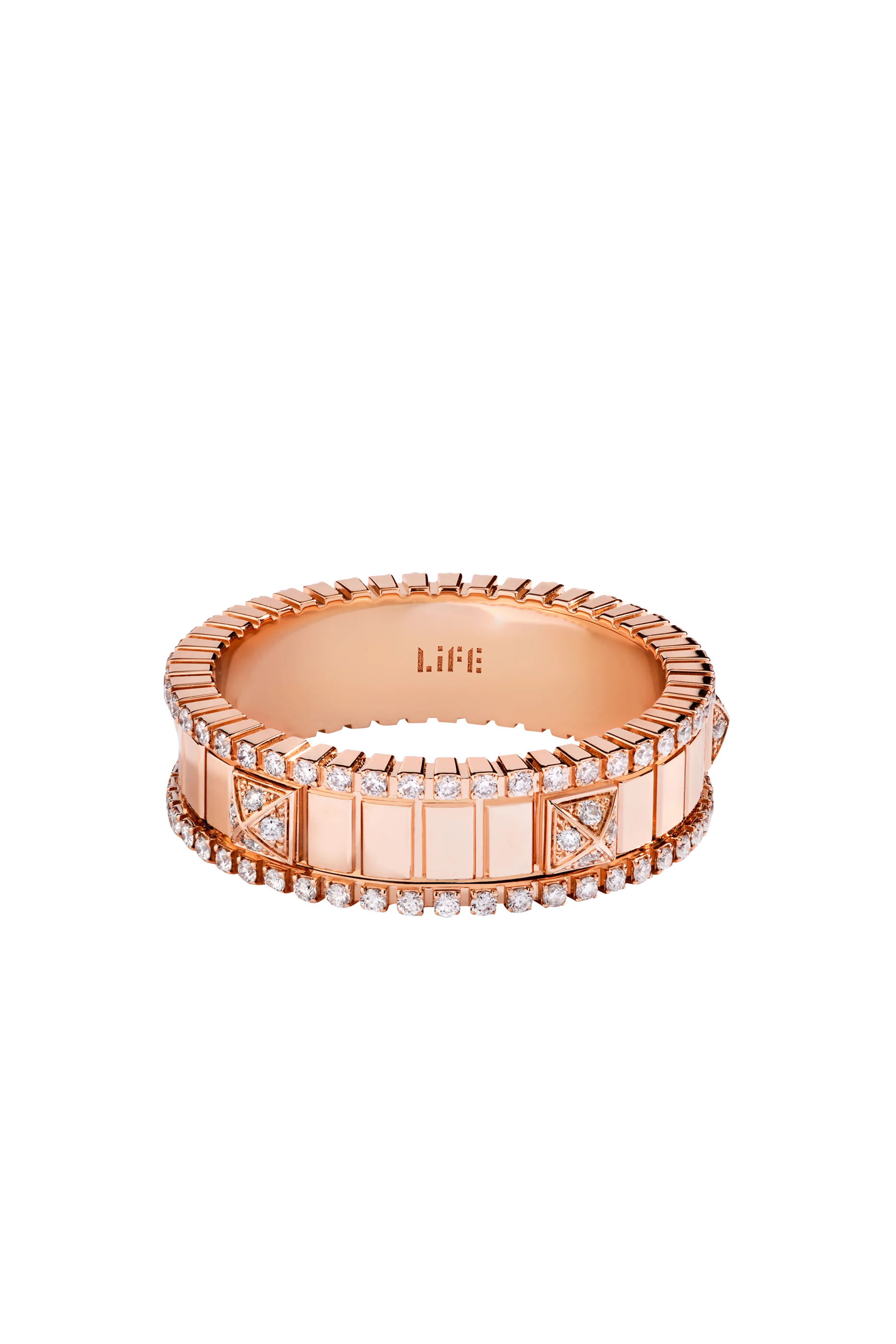 Life Spinning Ring, 18k Rose Gold & Diamonds