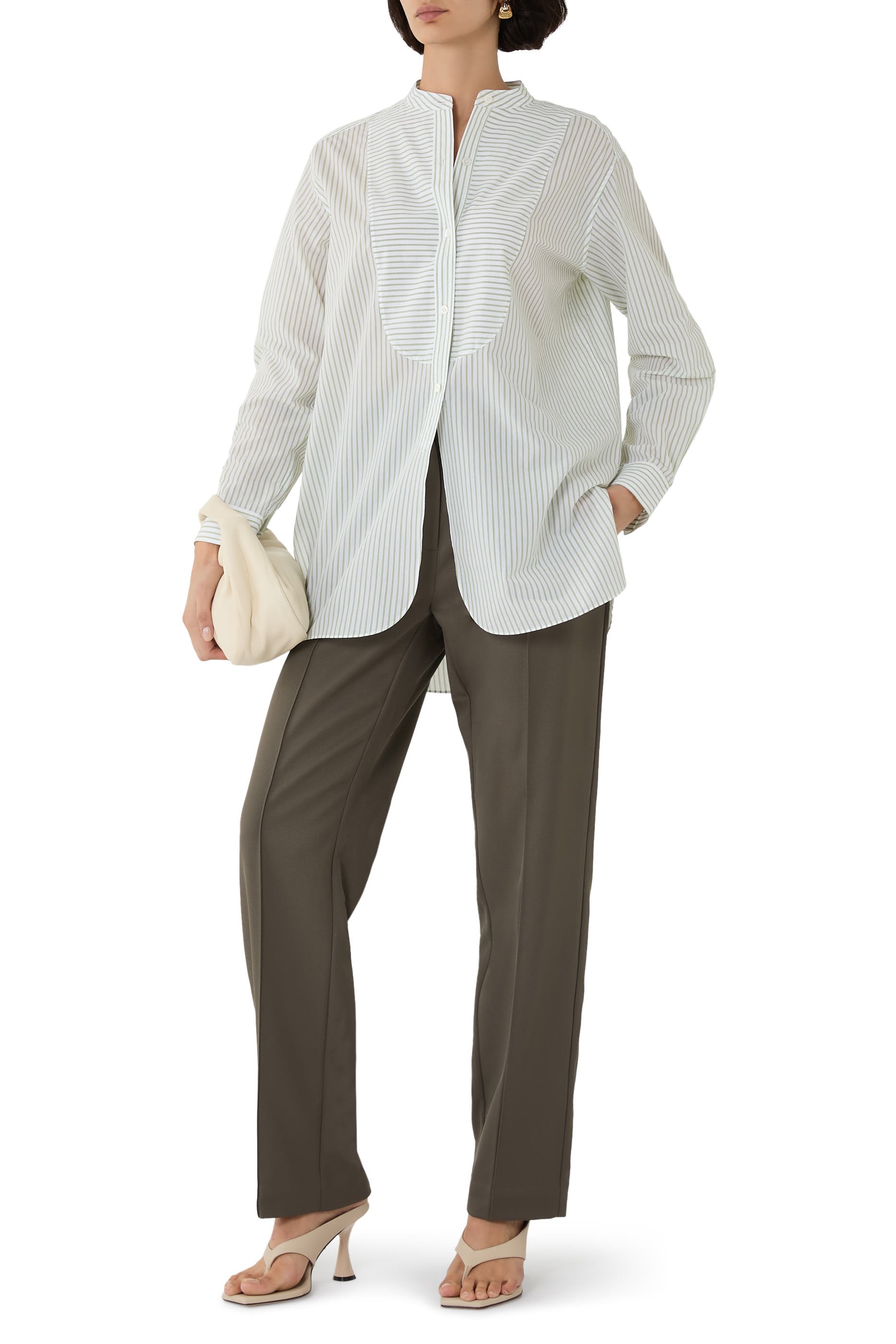 Tuxedo Striped Cotton-Blend Shirt