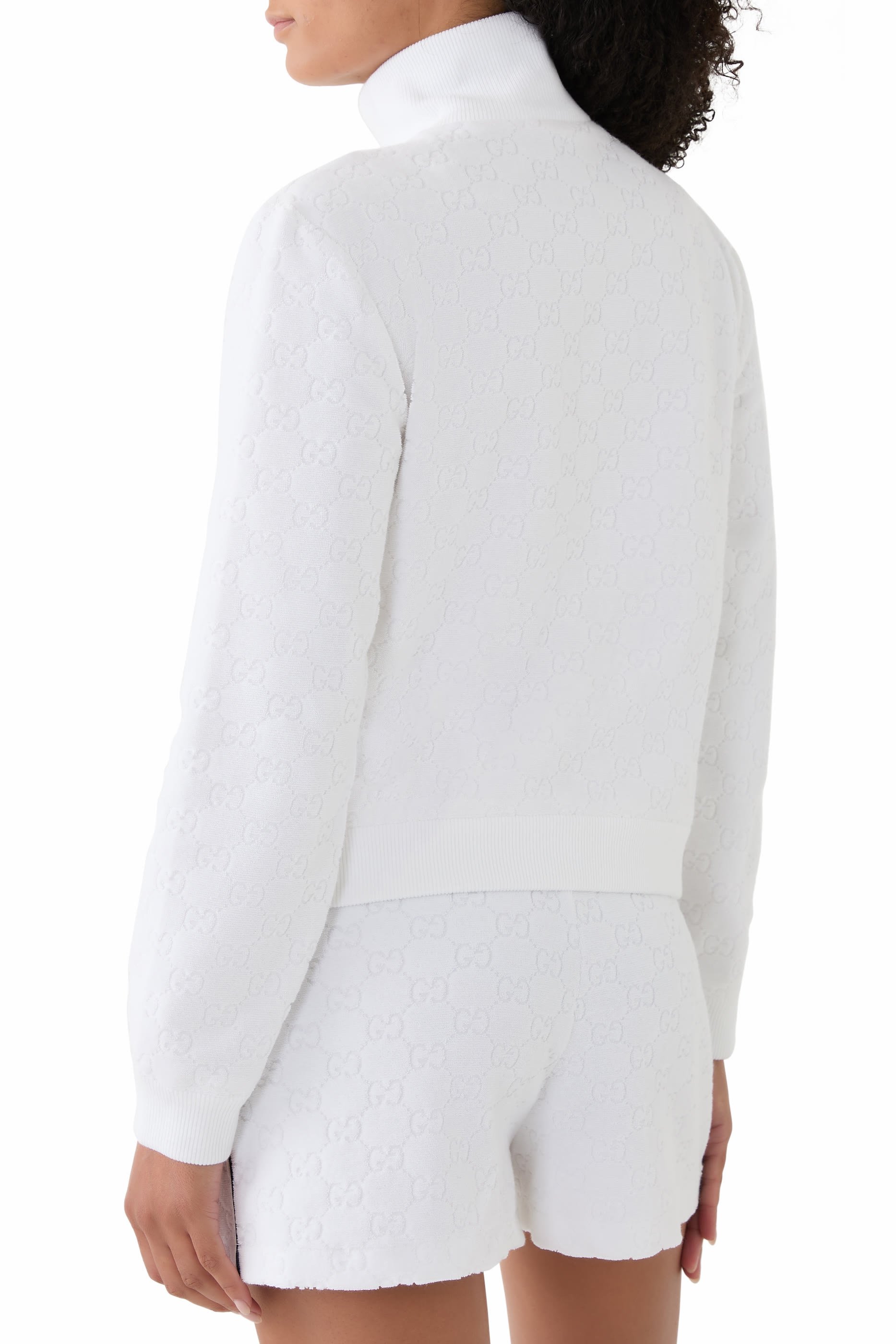 GG Terrycloth Cotton Zip Sweatshirt