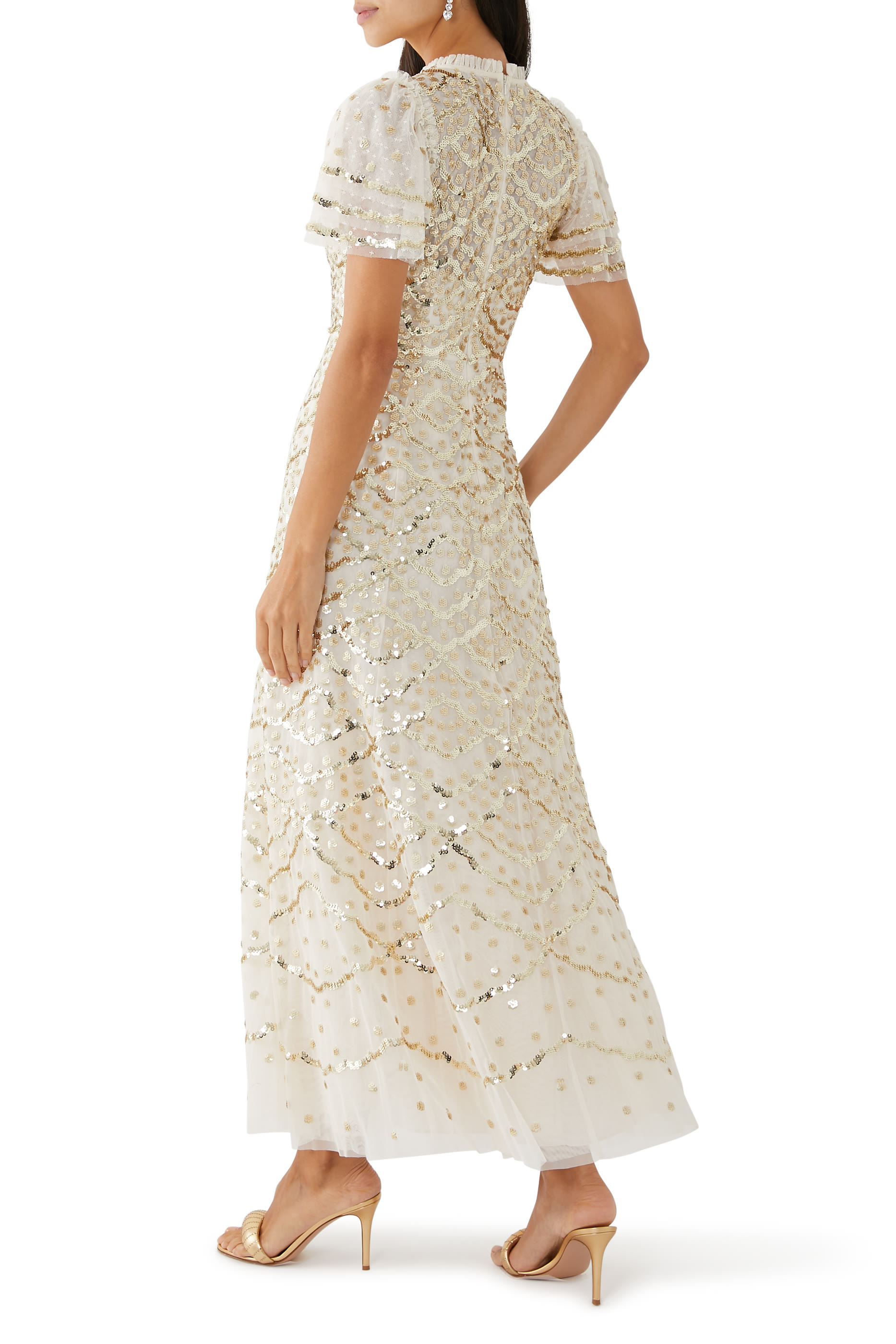 Deco Dot Gloss Ankle Gown