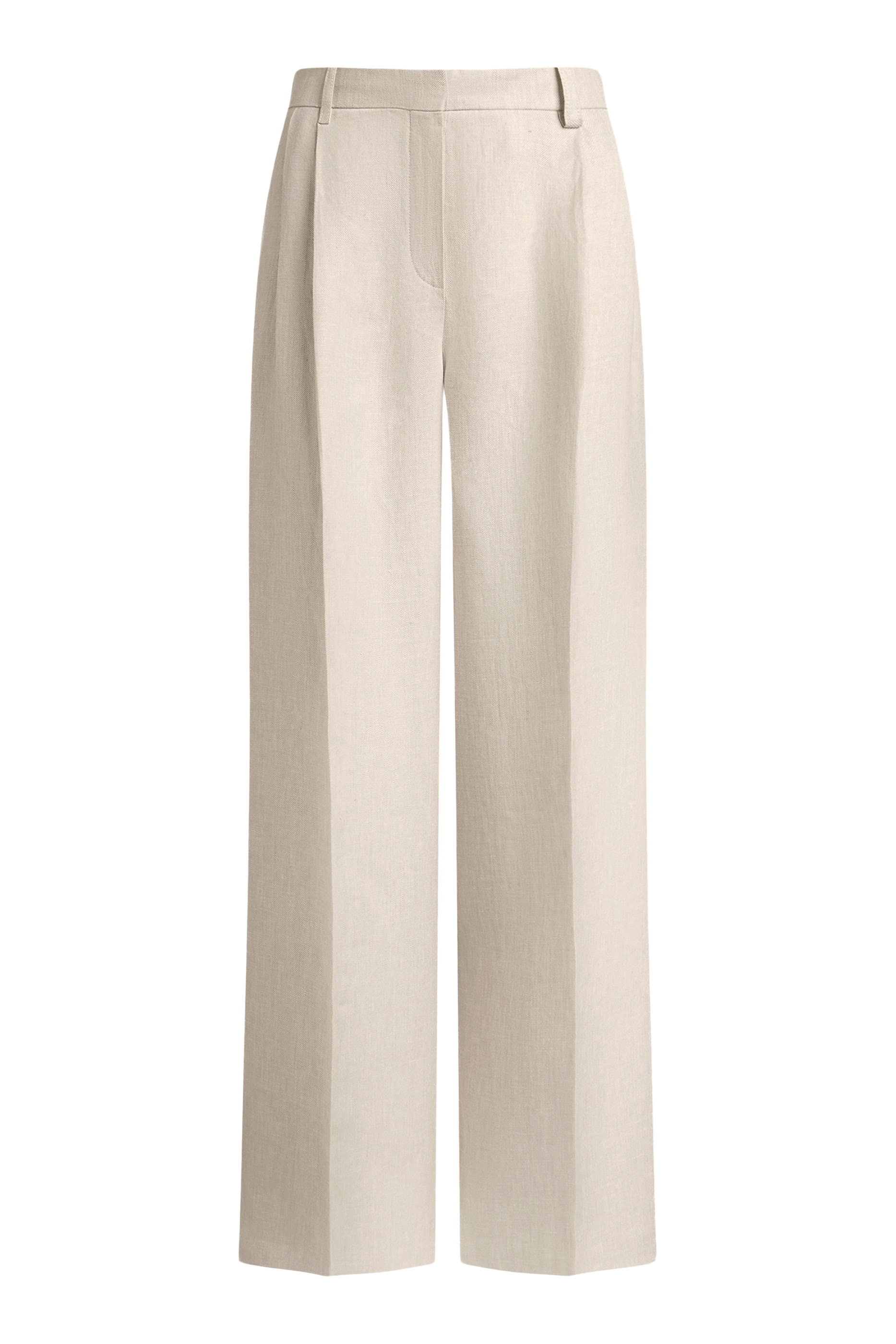 Tailored Long Linen Trousers