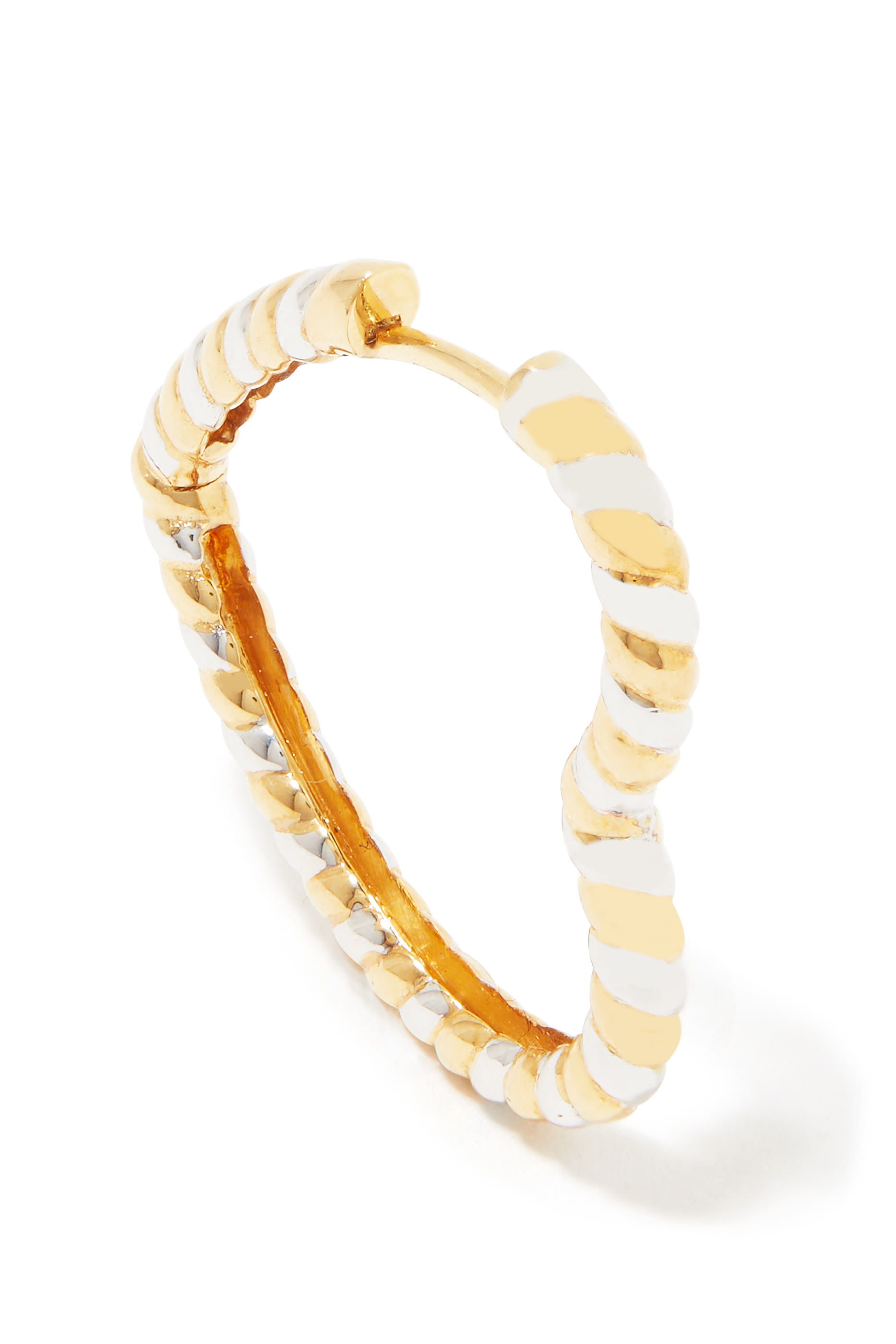 Coeur Heart Hoop Earrings, 18k Mix Gold