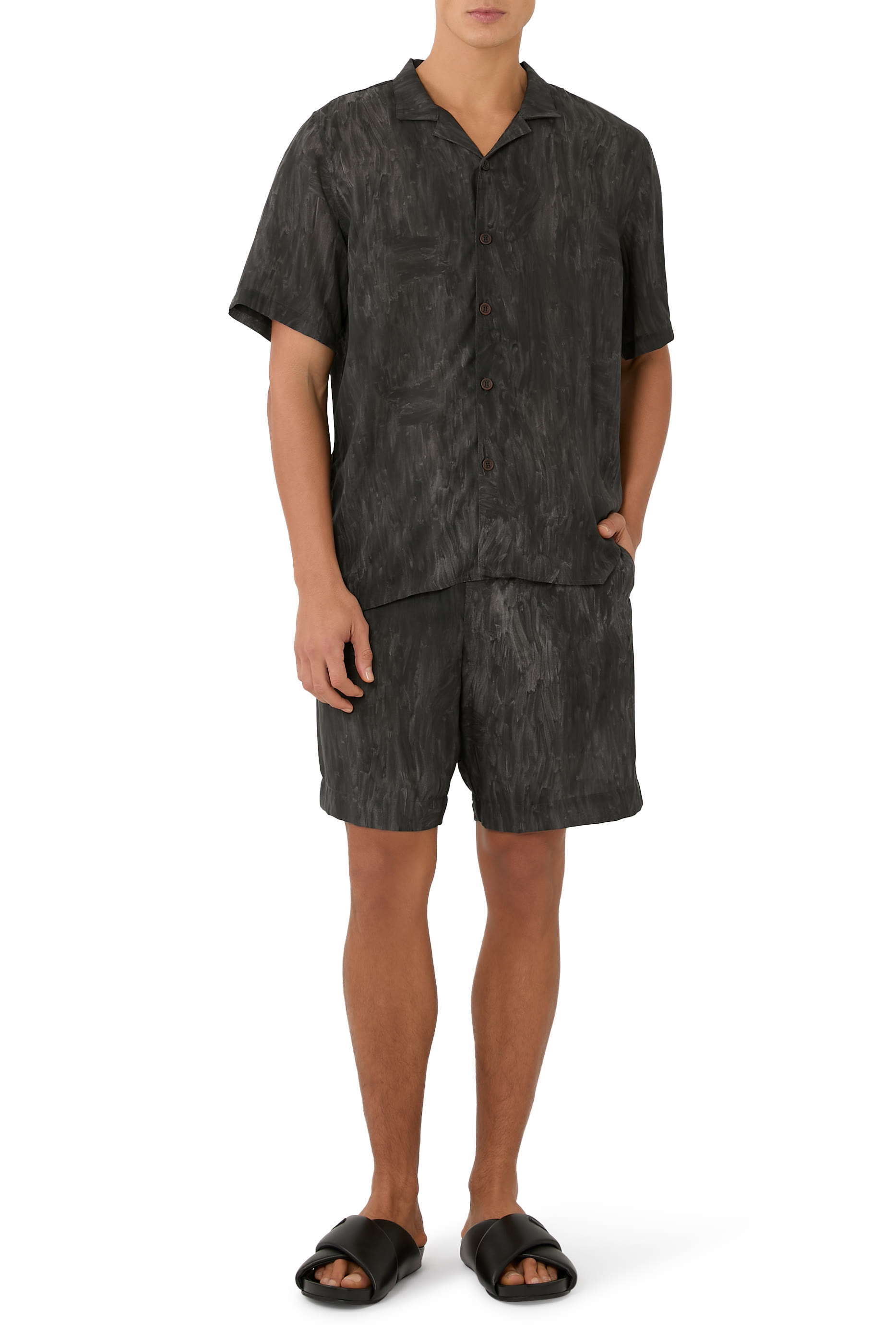 Printed Camp Collar Shirt