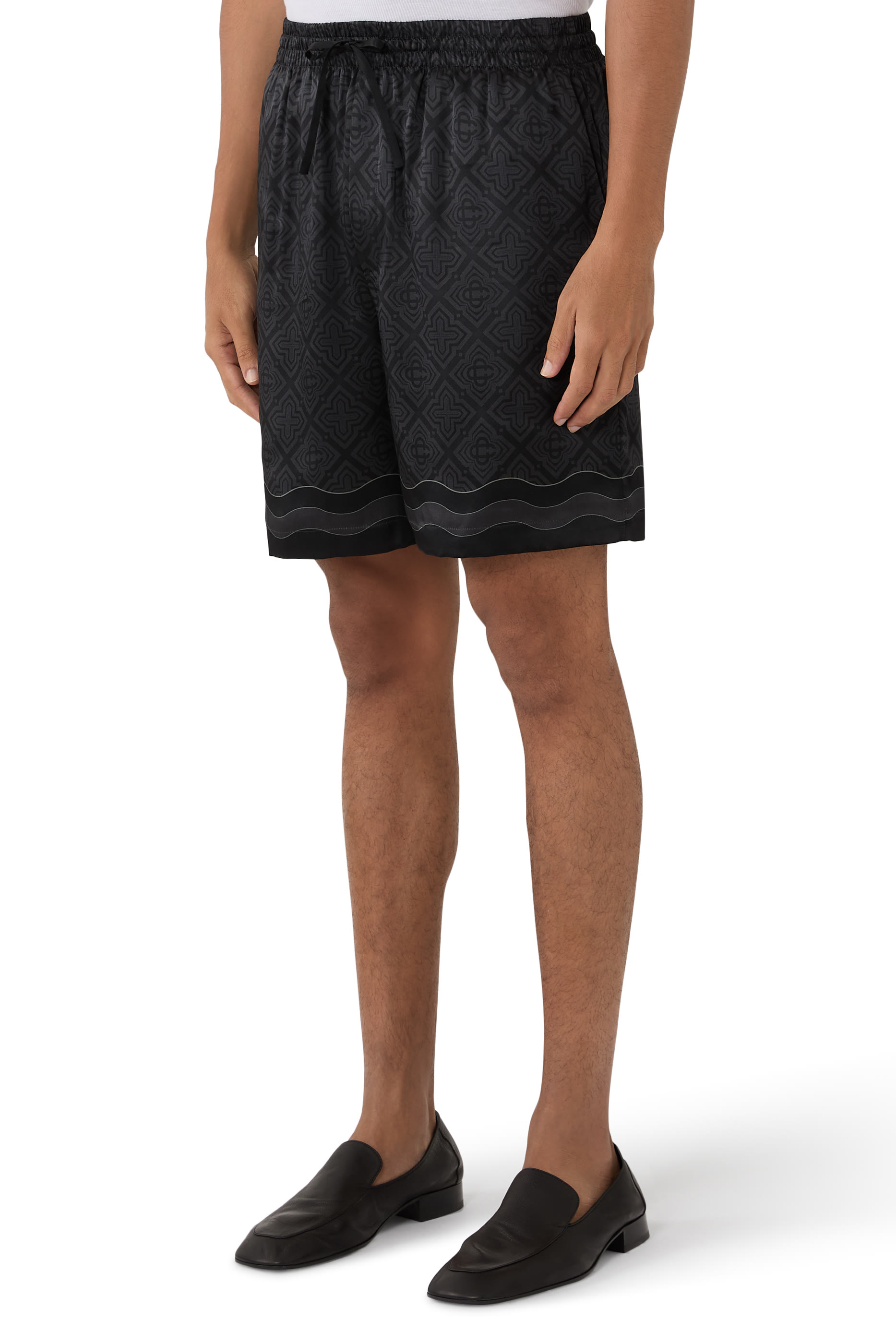 Monogram Silk Shorts