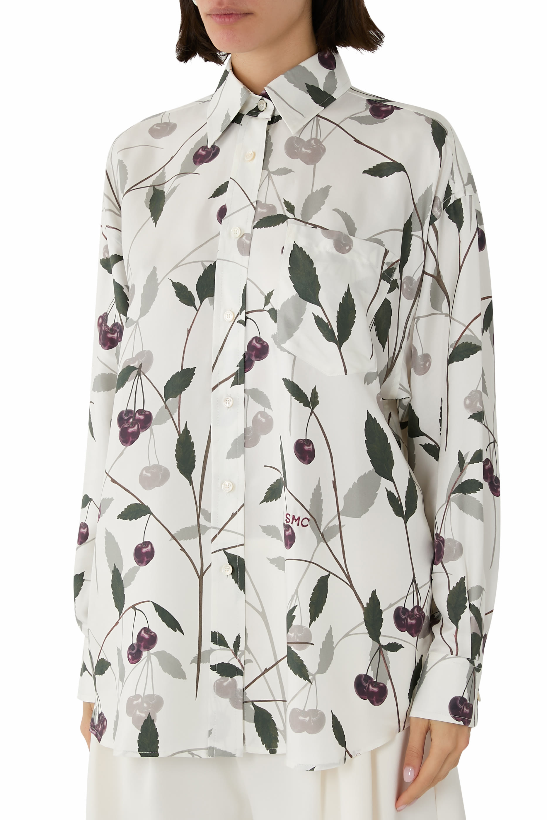 Oversized Cherry-Print Shirt