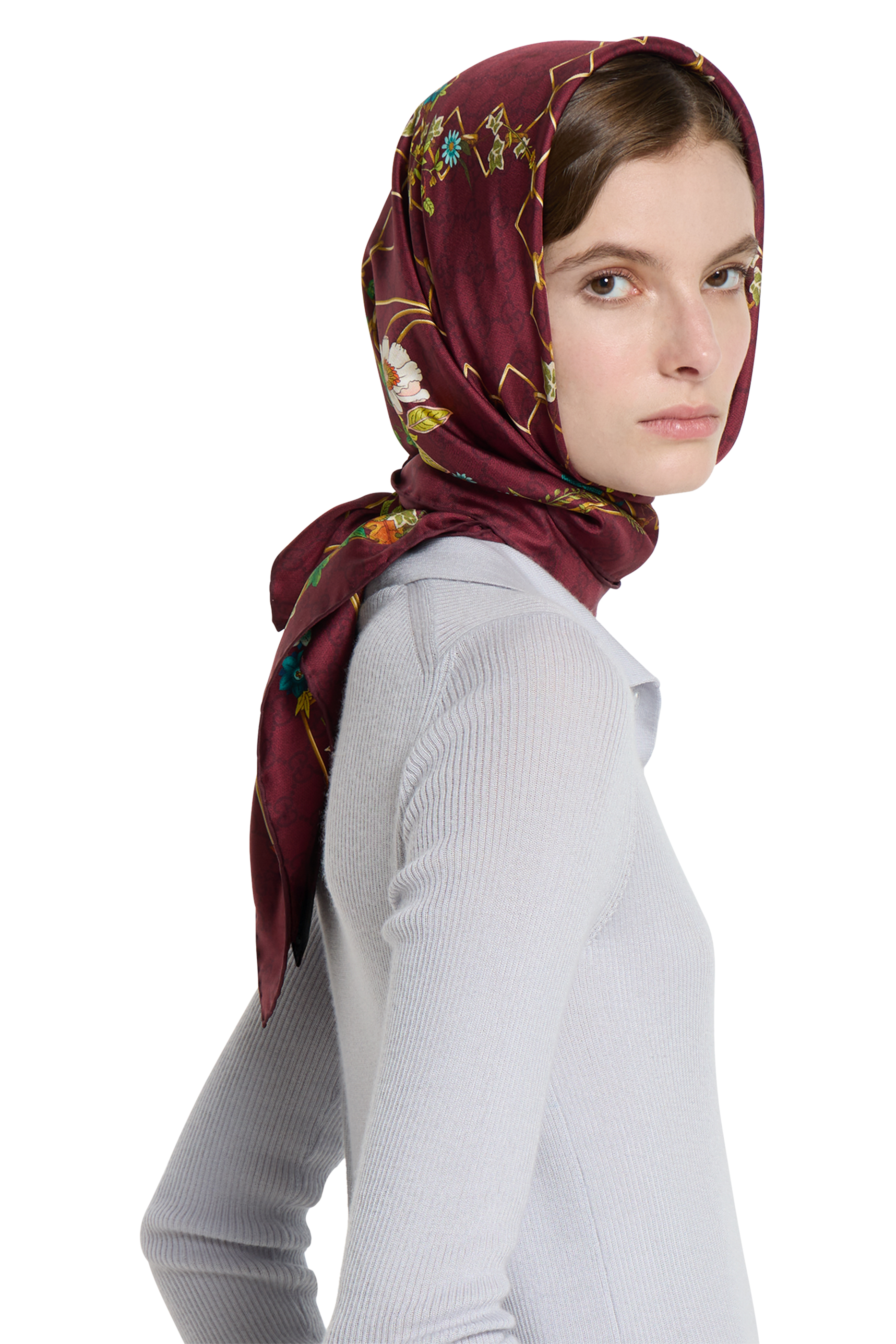 Printed Silk Twill Carr&eacute;