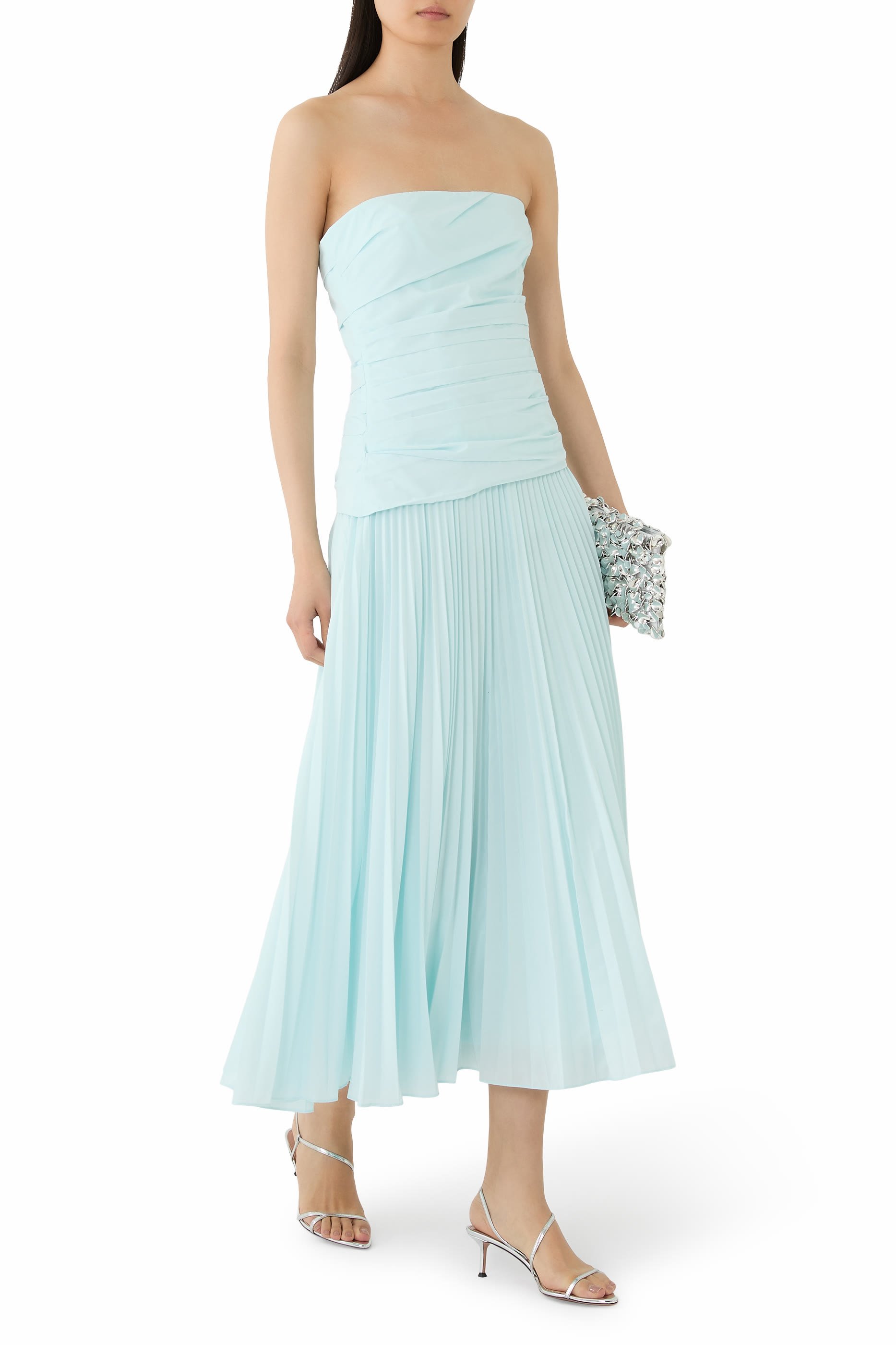 Arie Pleated Bustier Dress