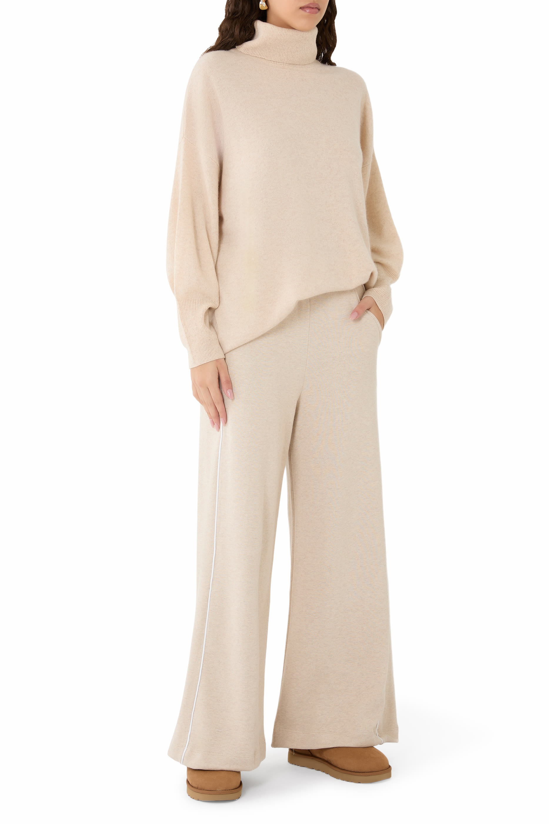 Ultimate Wide Leg Trousers with Tipping Detail