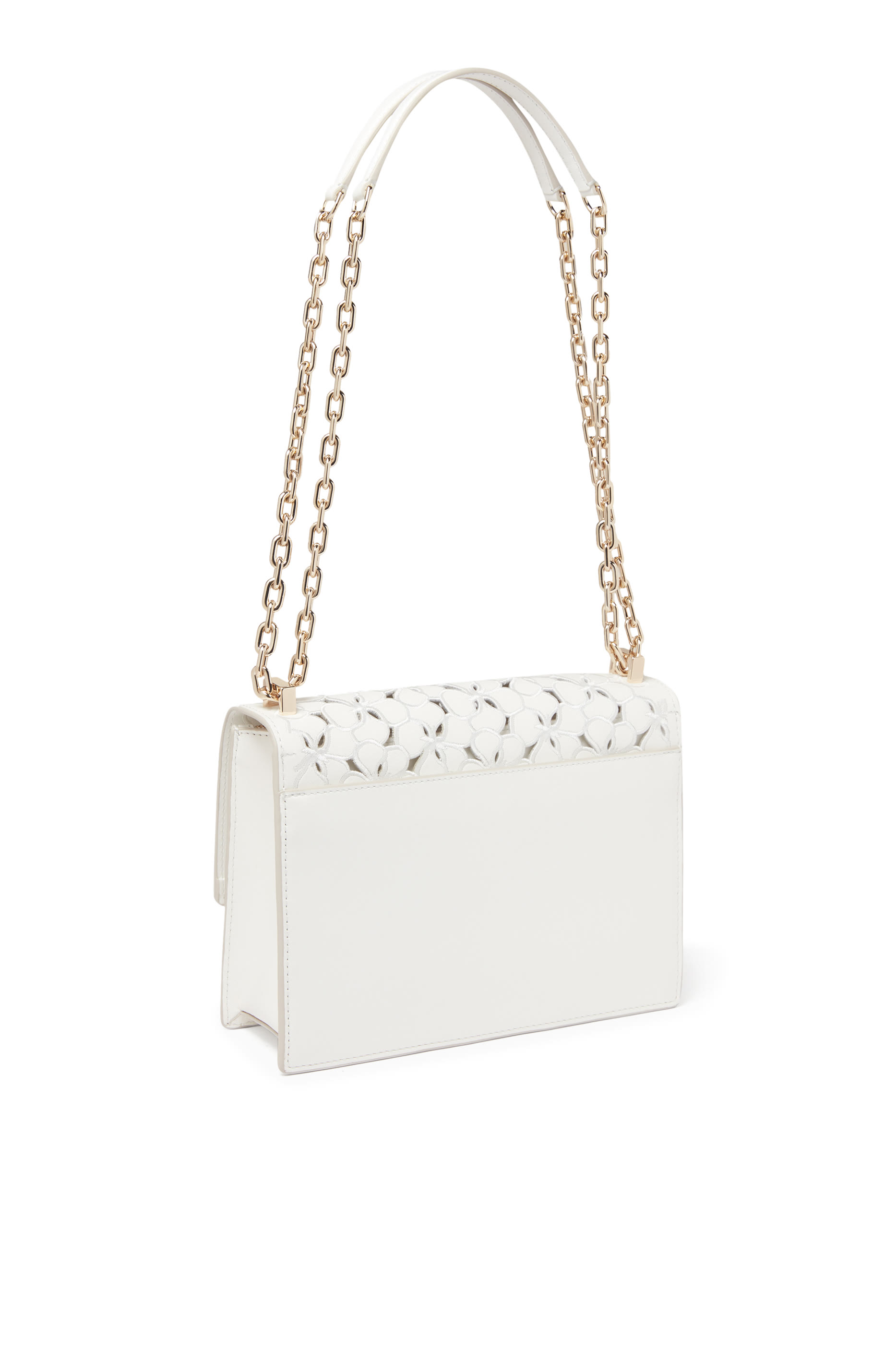 Deco Eyelet Leather Convertible Crossbody Bag