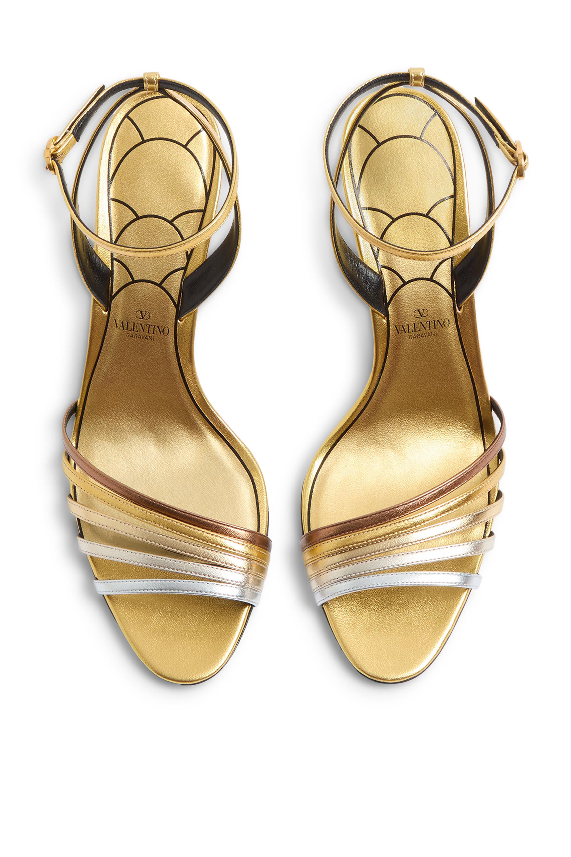 Ladycrush 85 Laminated Nappa Crystals Sandals