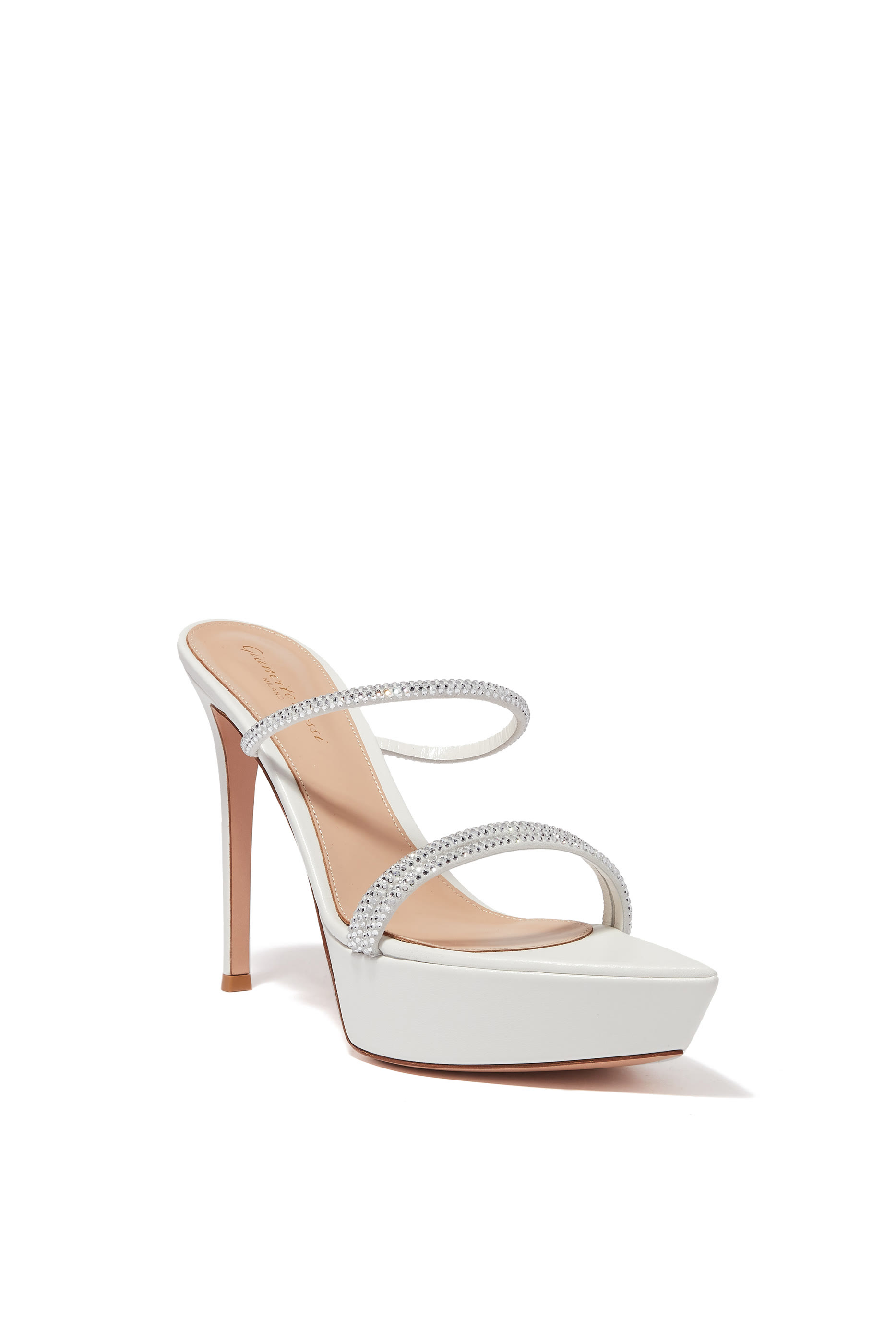 Cannes 105 Leather Platform Sandals