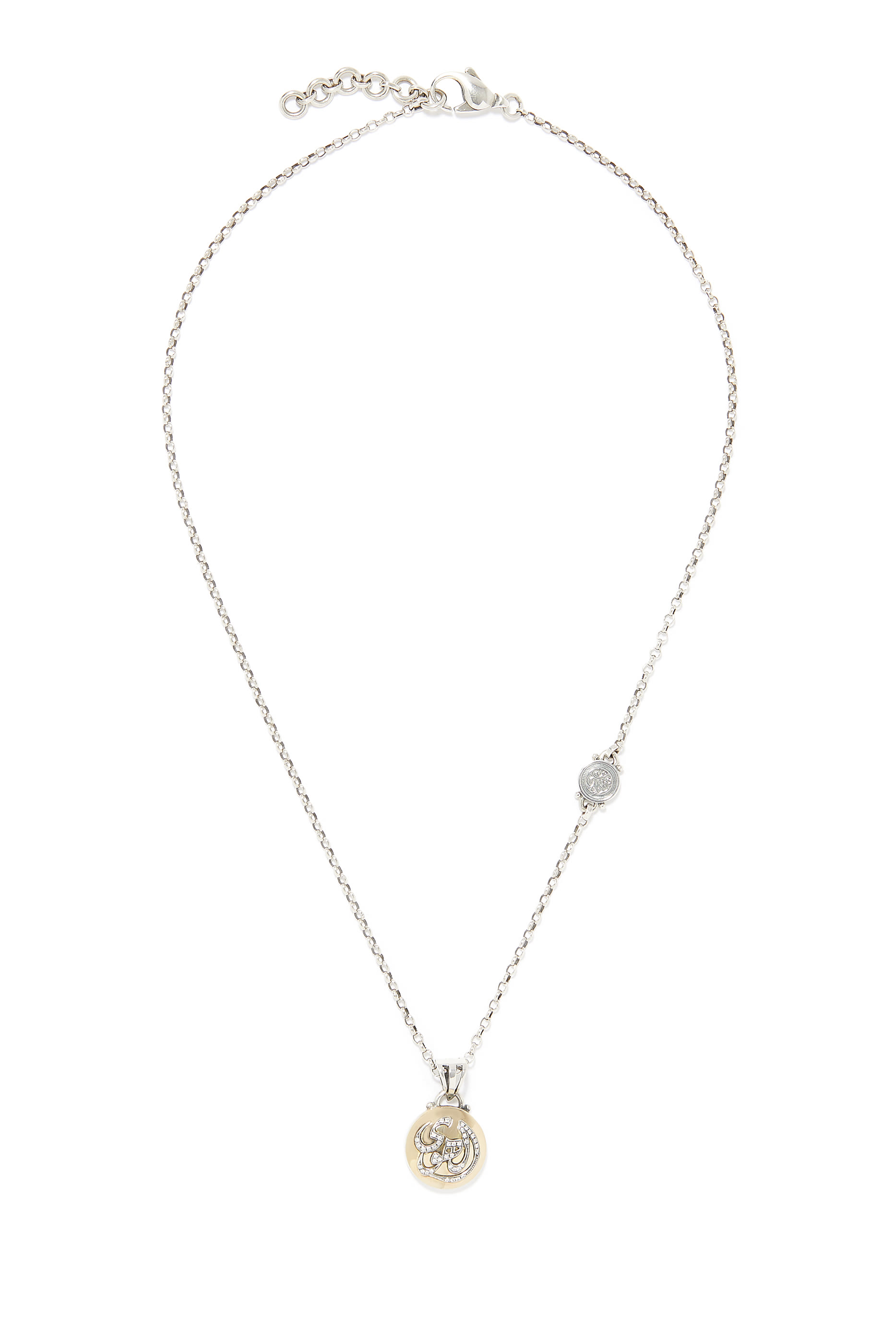 Dainty Calligraphy Necklace with Diamonds