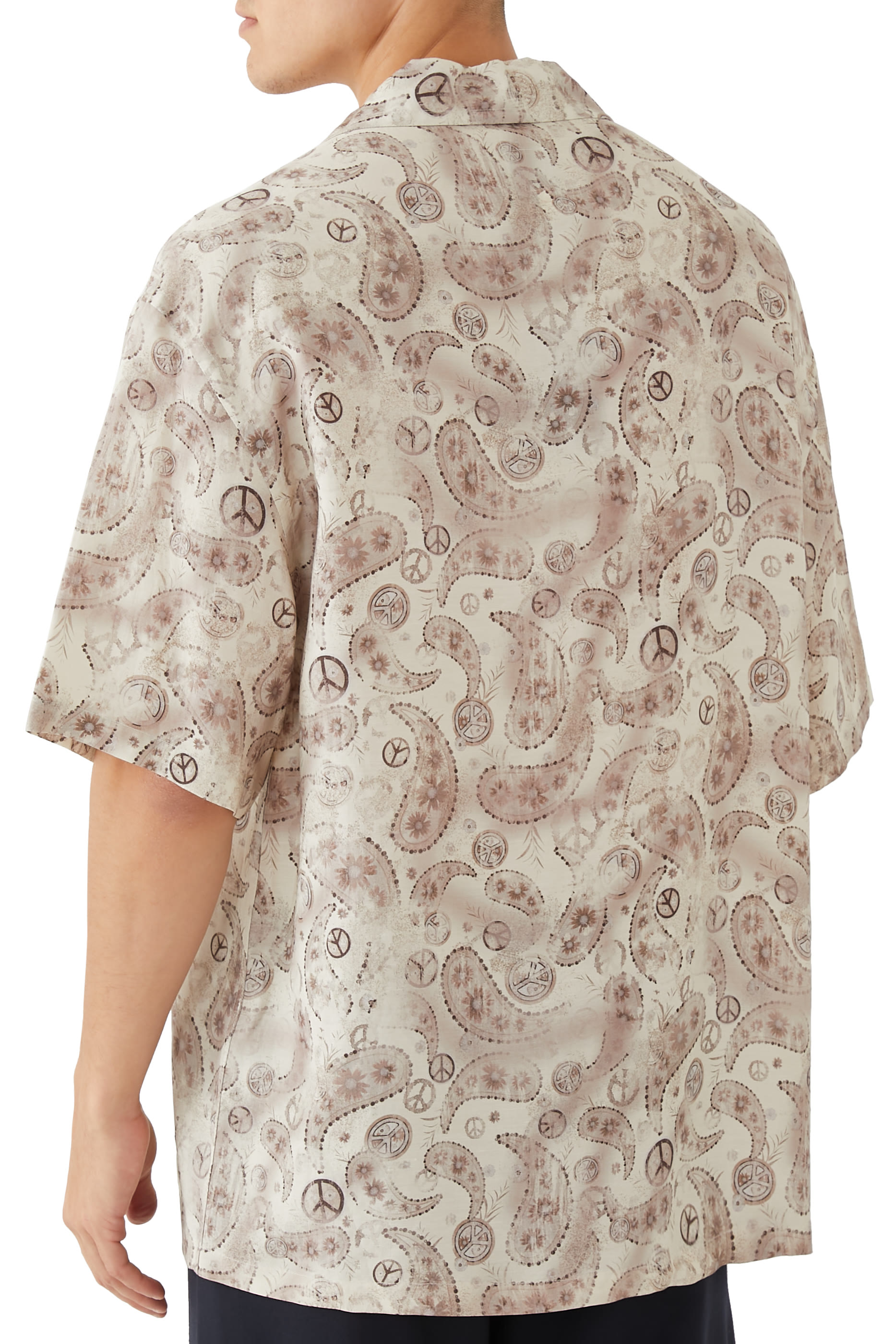 All-Over Paisley Print Viscose-Blend Shirt