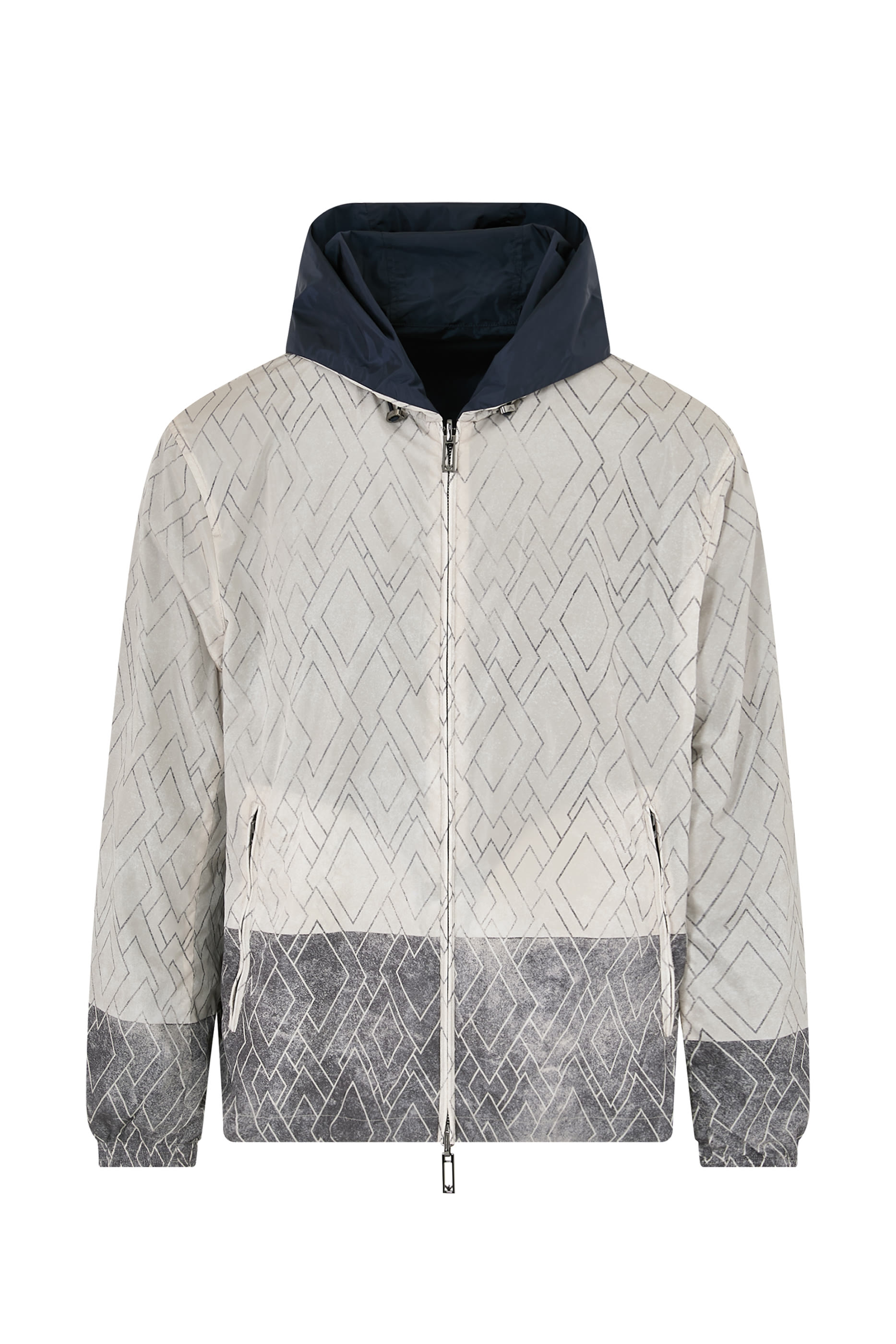Printed Blouson Hoodie