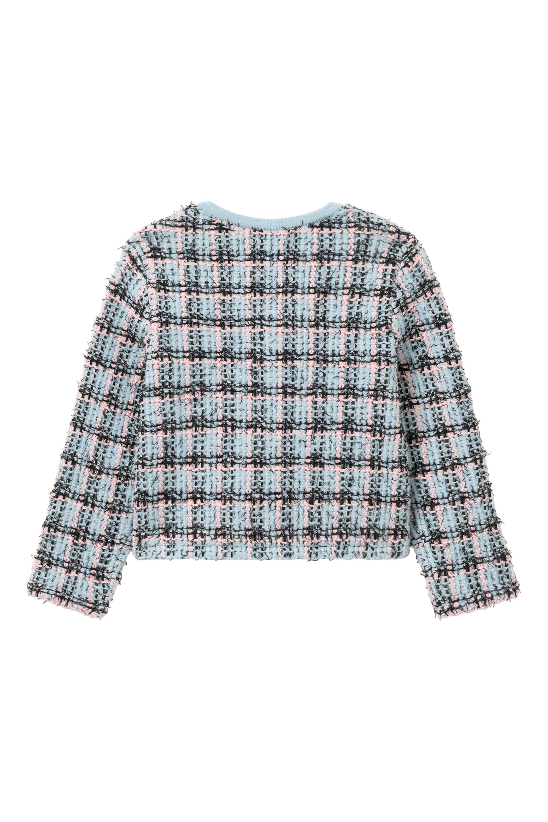 Kids Textured Stripe Cardigan 