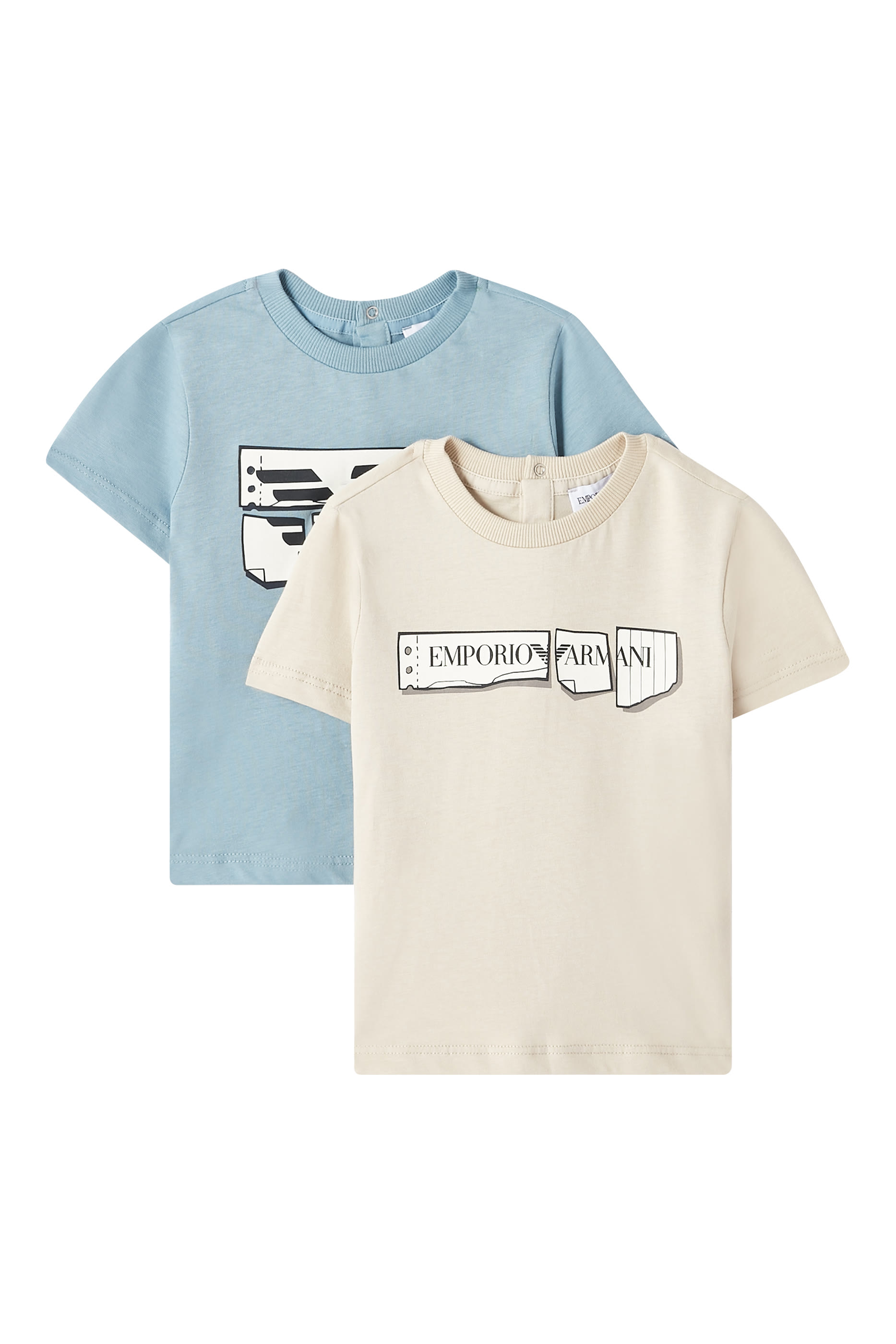 Kids Logo Cotton T-Shirt - Set of 2