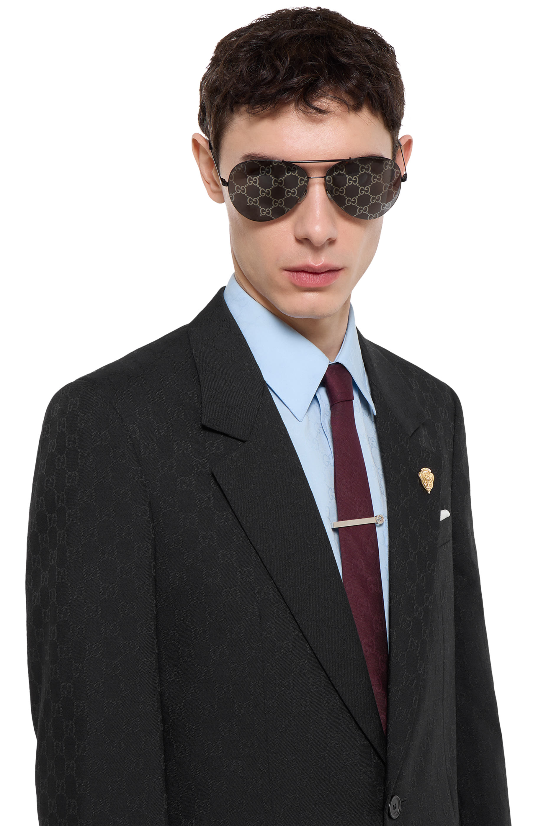 Single-Breasted GG Wool Jacket