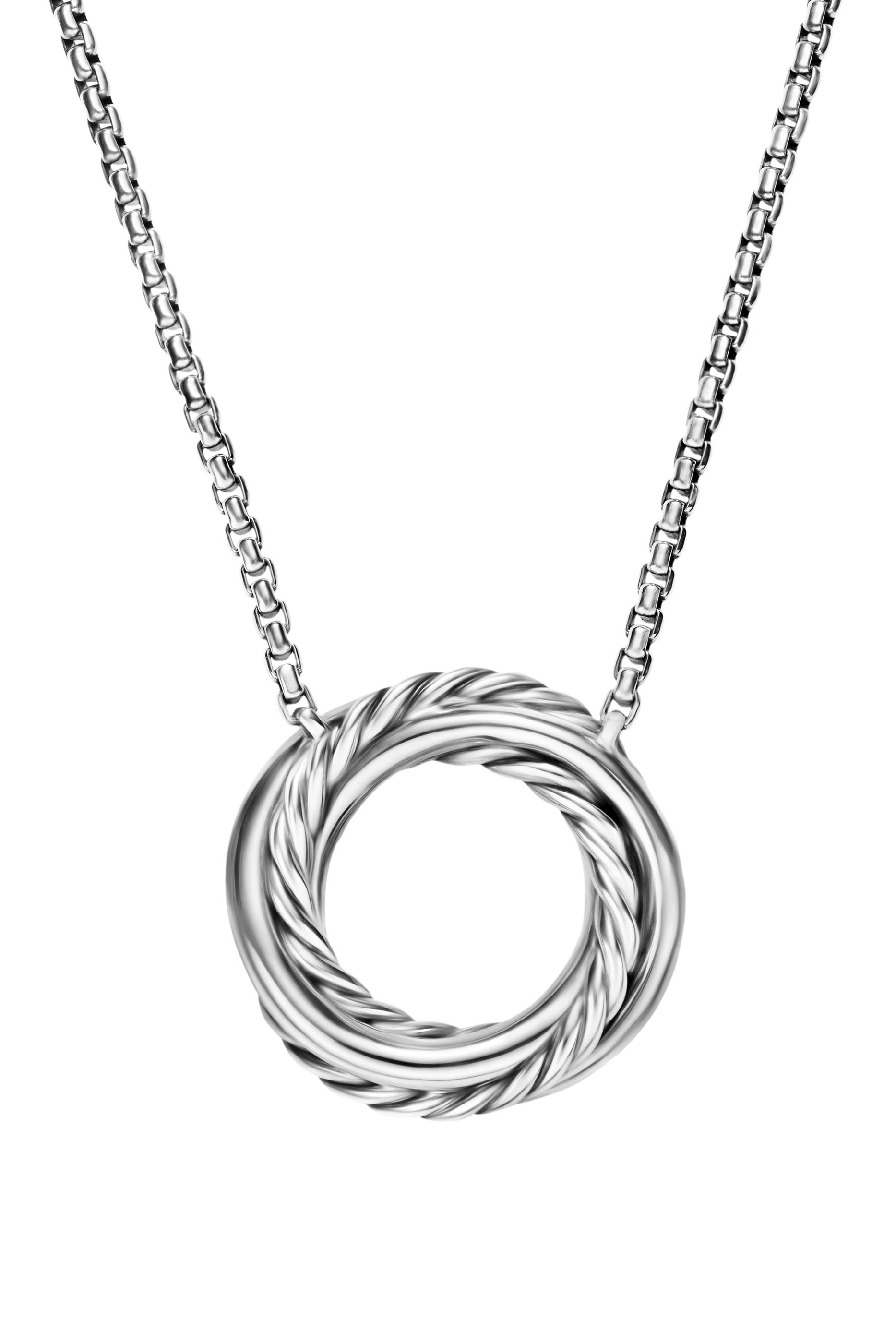 Crossover Mini Pendant Necklace, Sterling Silver & 18k Yellow Gold
