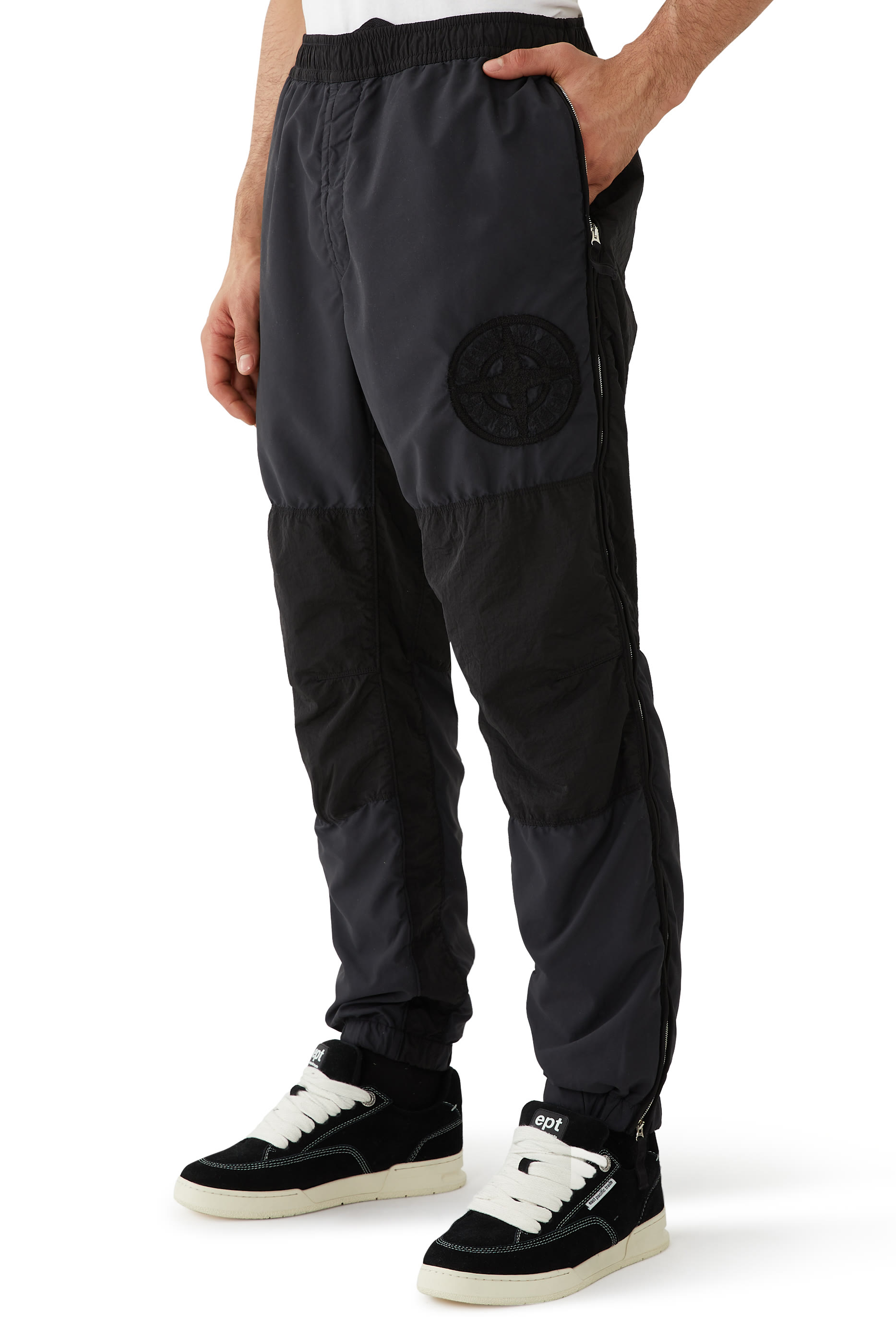 Brushed Nylon Loose Fit Jogging Pants