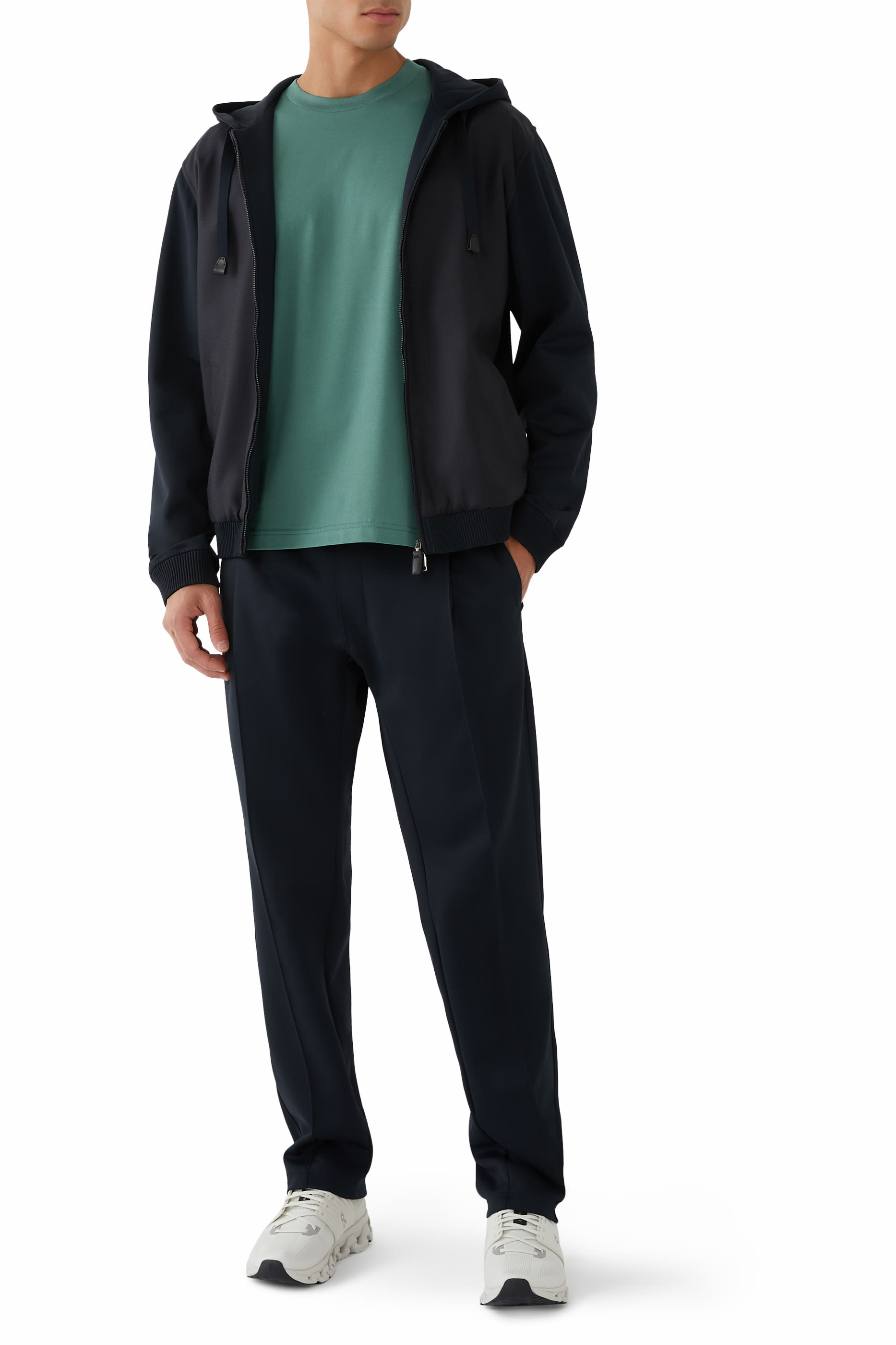 Cotton Full-Zip Hooded Blouson