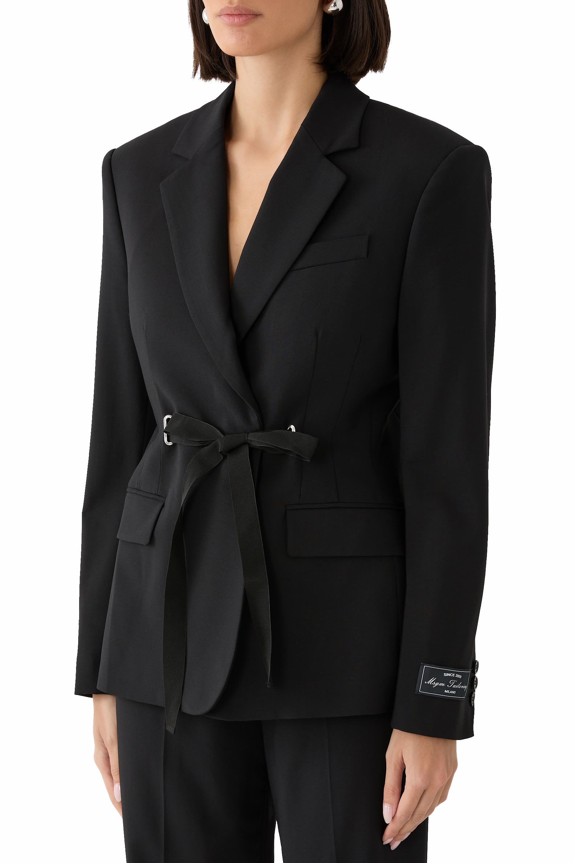 Drawstring Tailoring Fresco Wool Blazer