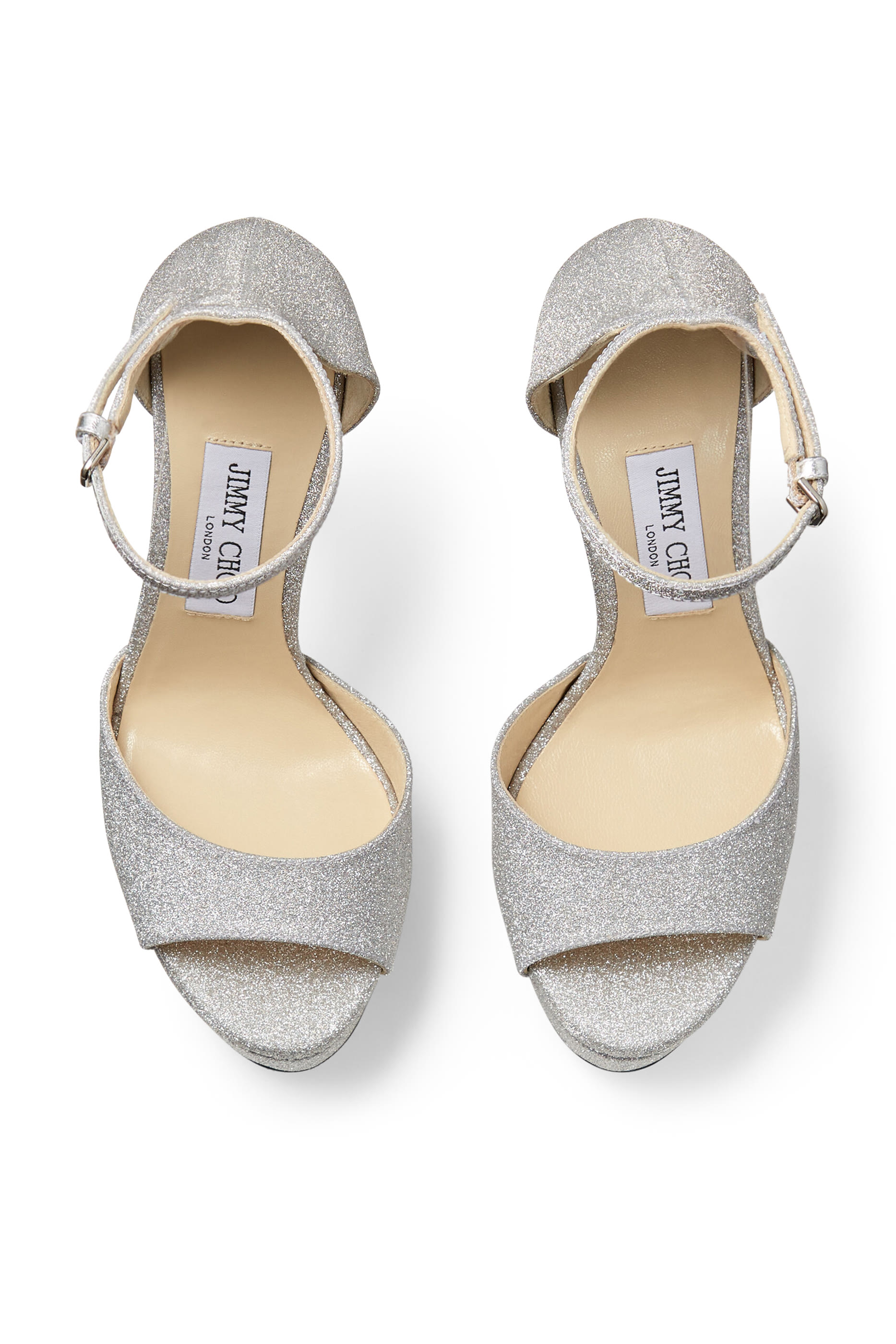 Max 150&nbsp;Metallic Glitter Platform  Stiletto Sandals