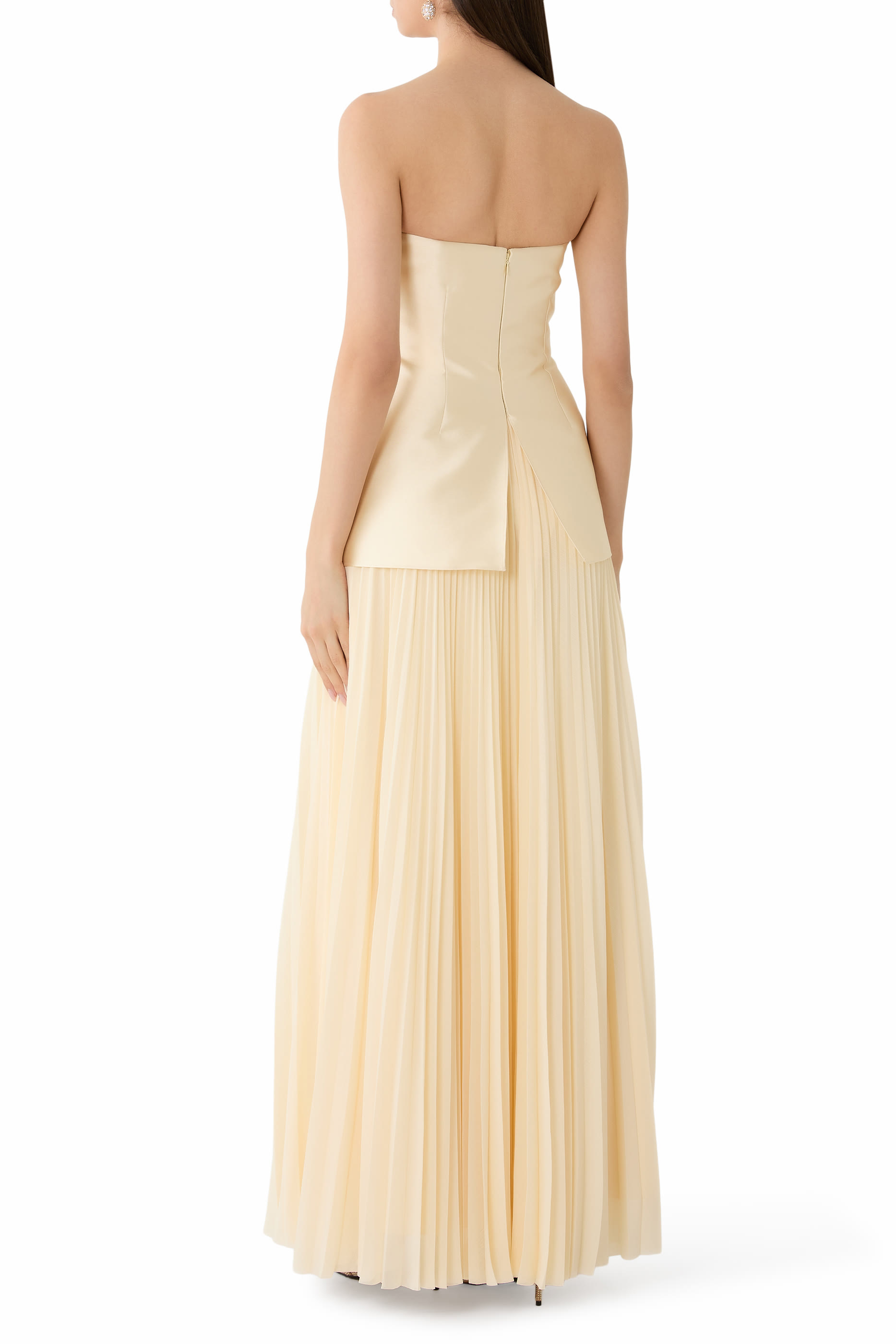 Claudette Pleated Skirt Gown