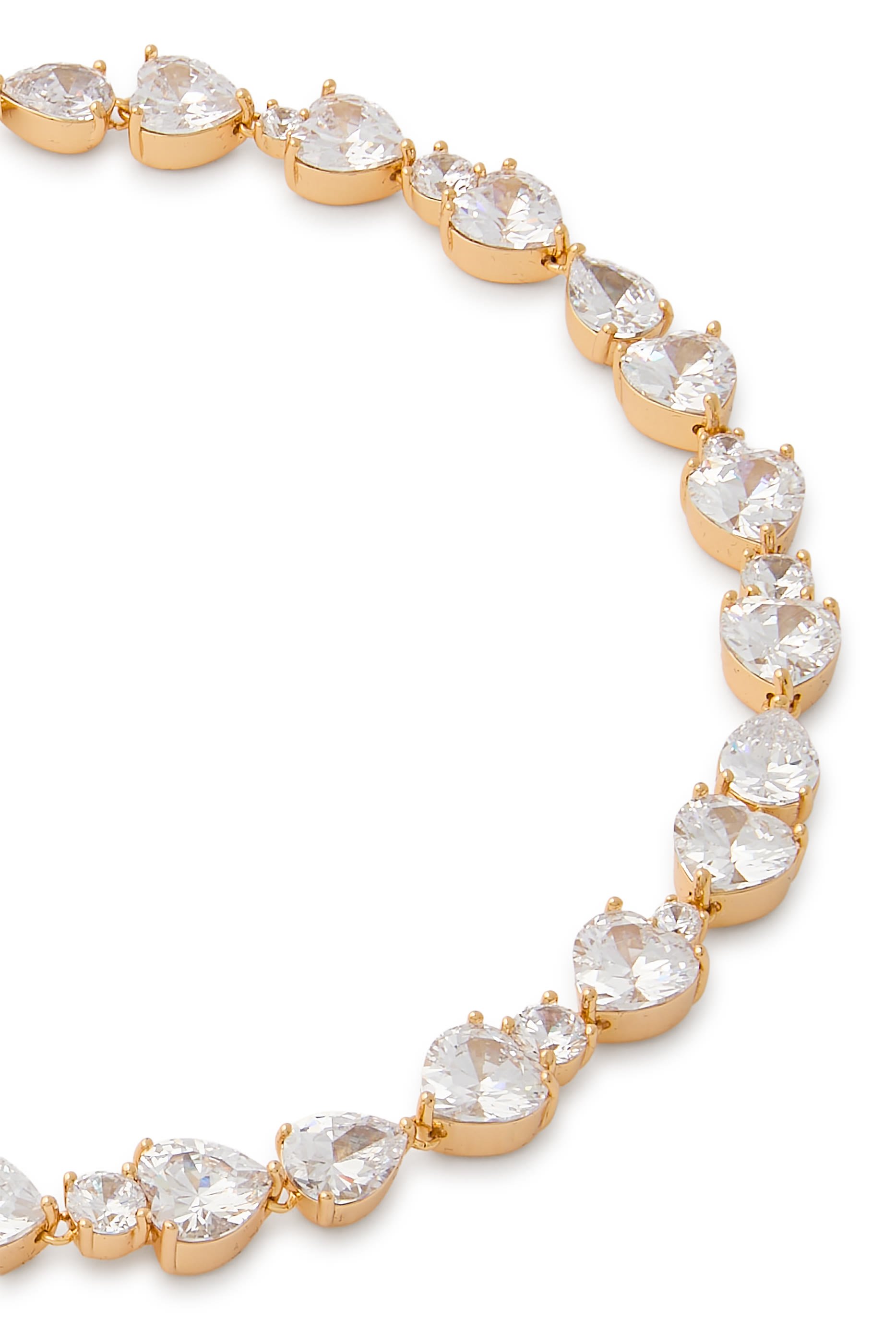 Gold Heart Crystal Necklace