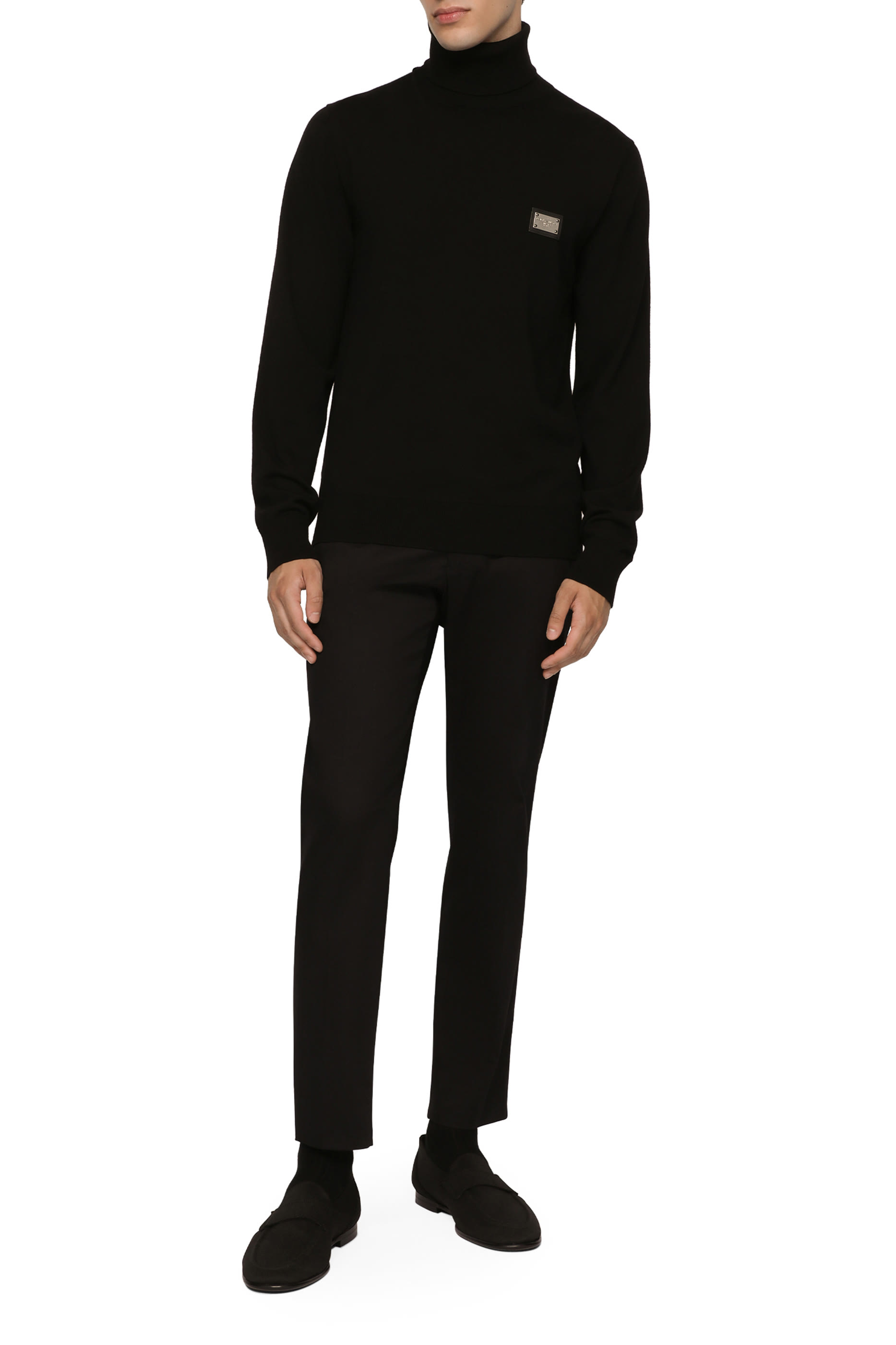 Logo Wool Turtle-Neck Sweater