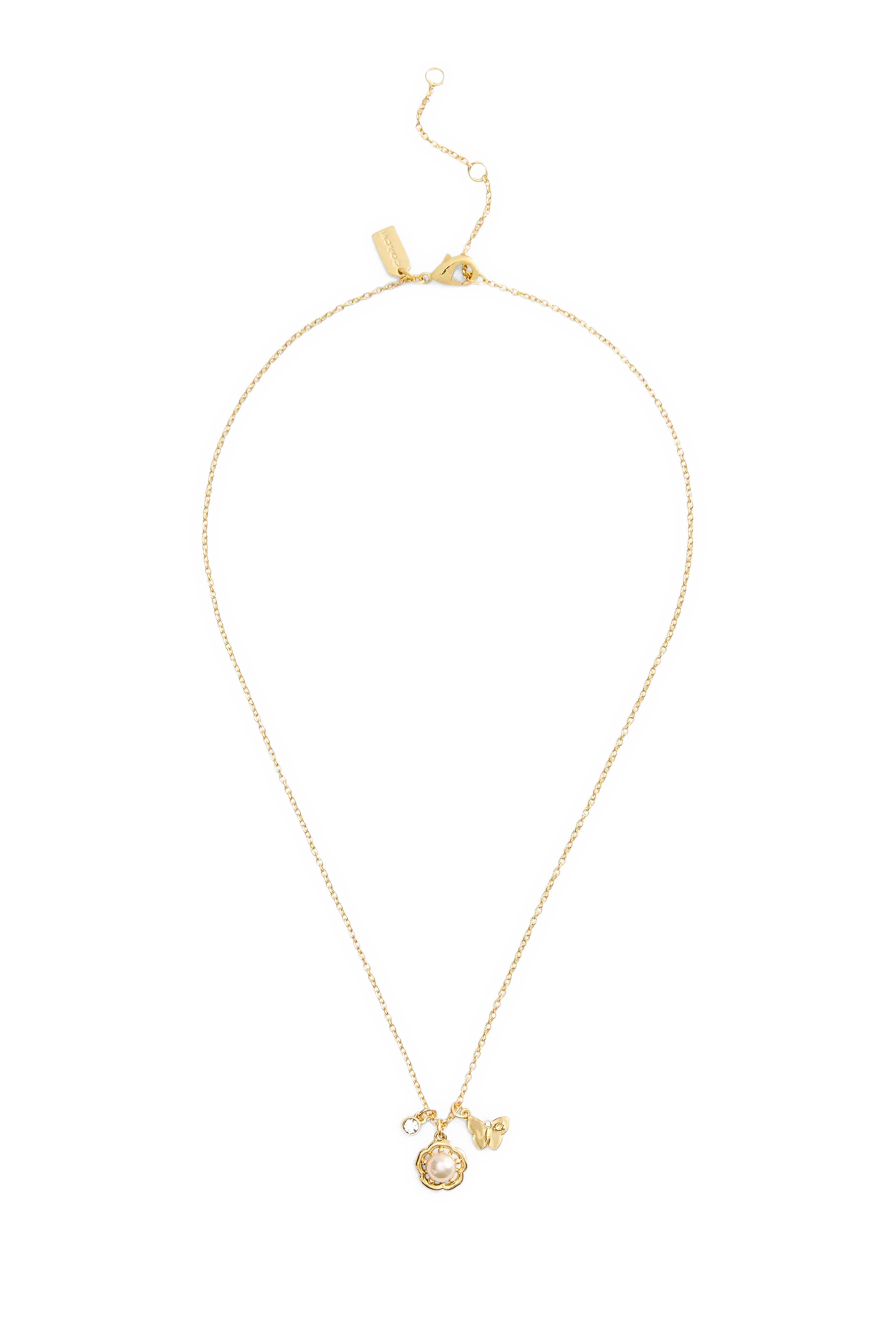 Tea Rose Pearl Necklace and Earrings Set