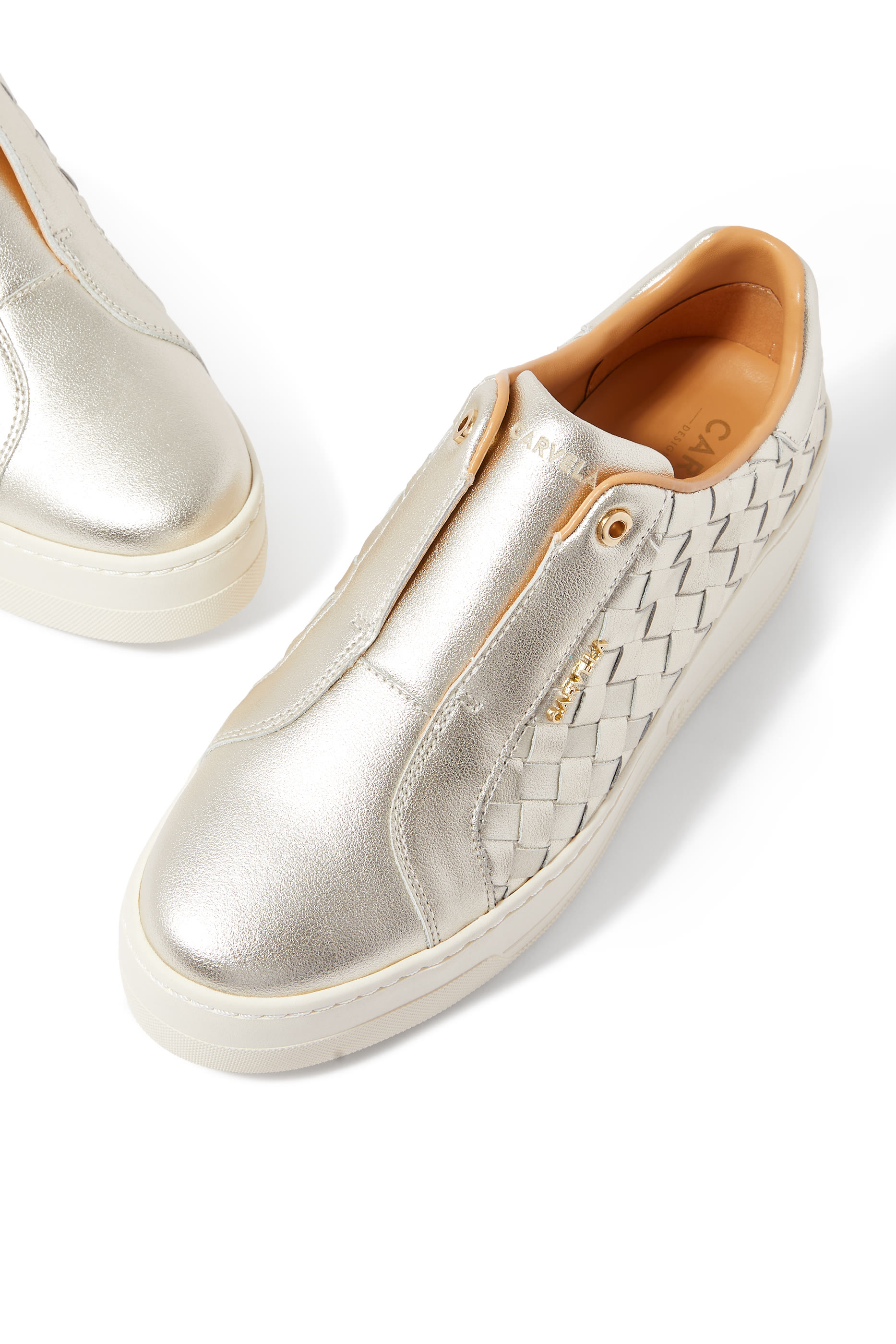 Carvela 50 Connected Laceless Weave Sneakers