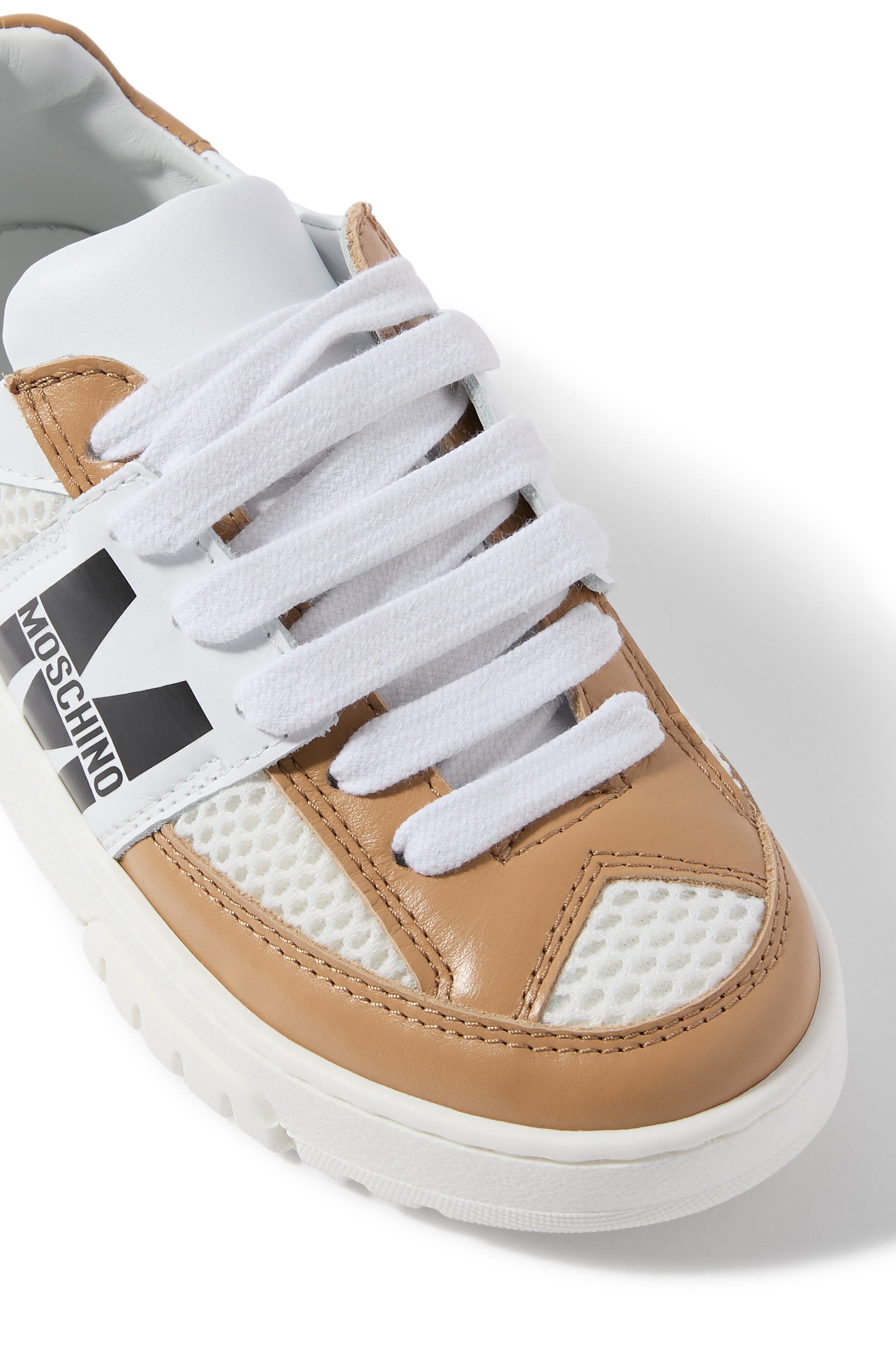 Kids Logo Leather Low-Top Sneakers