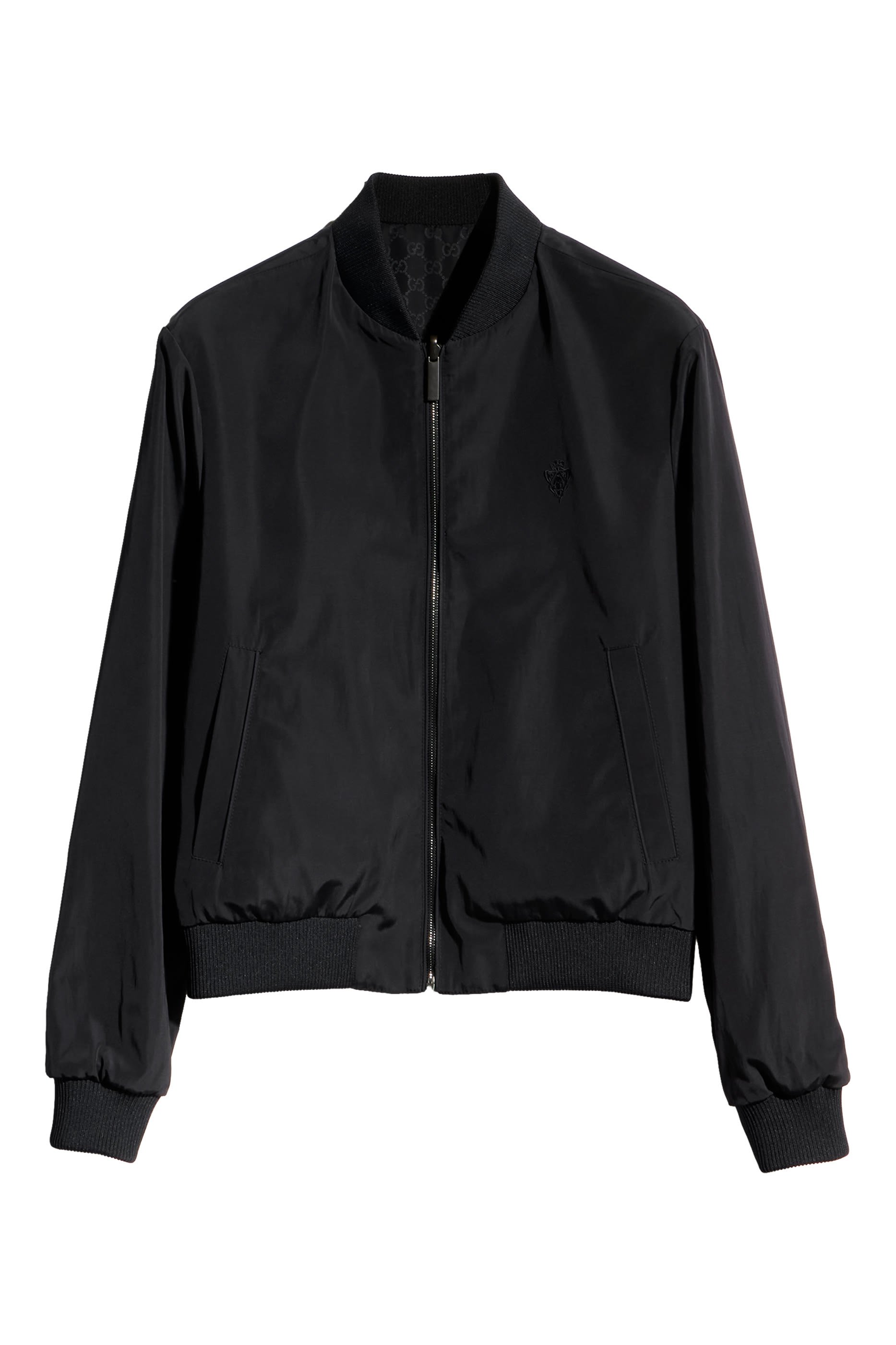  Reversible Light Silk Faille Zip Jacket